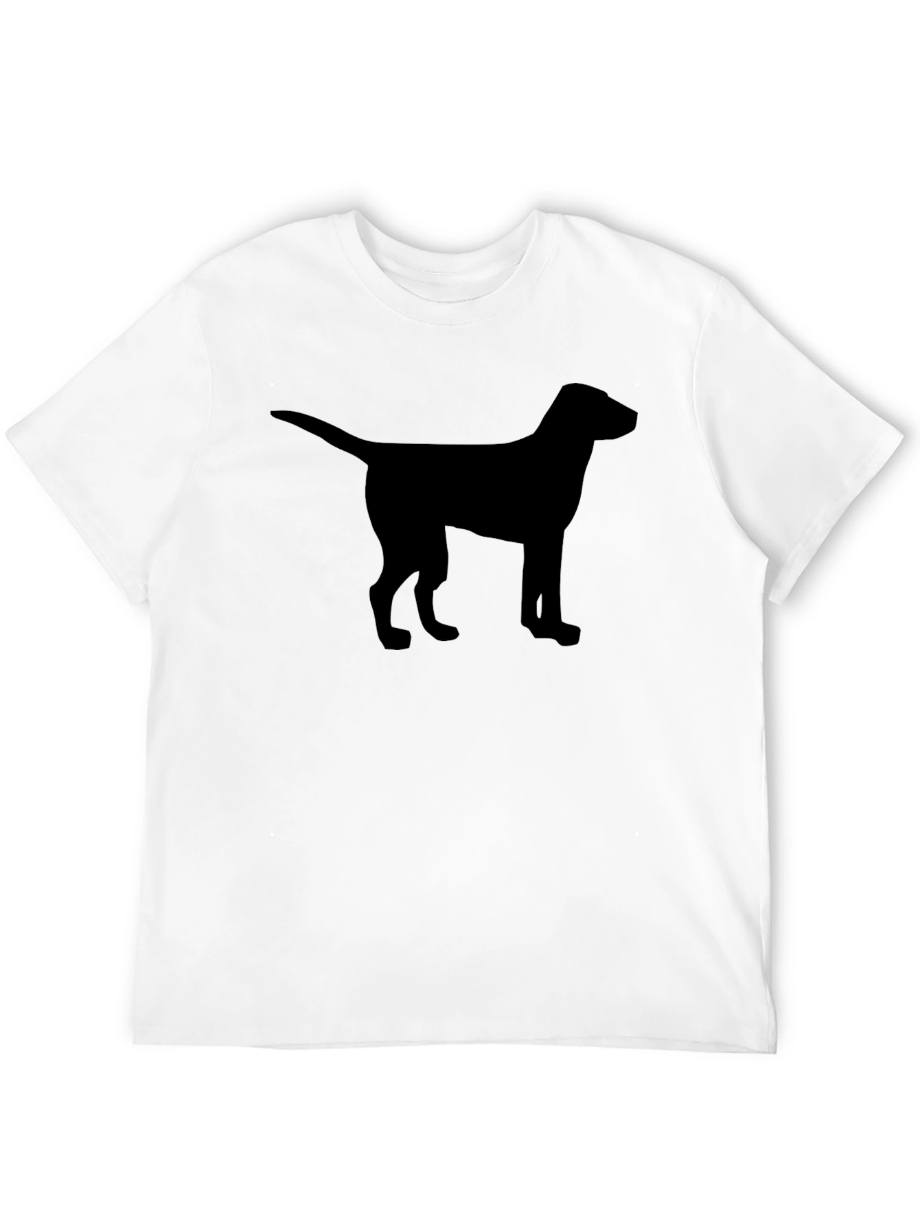Dog Silhouette Black T-Shirt for Men