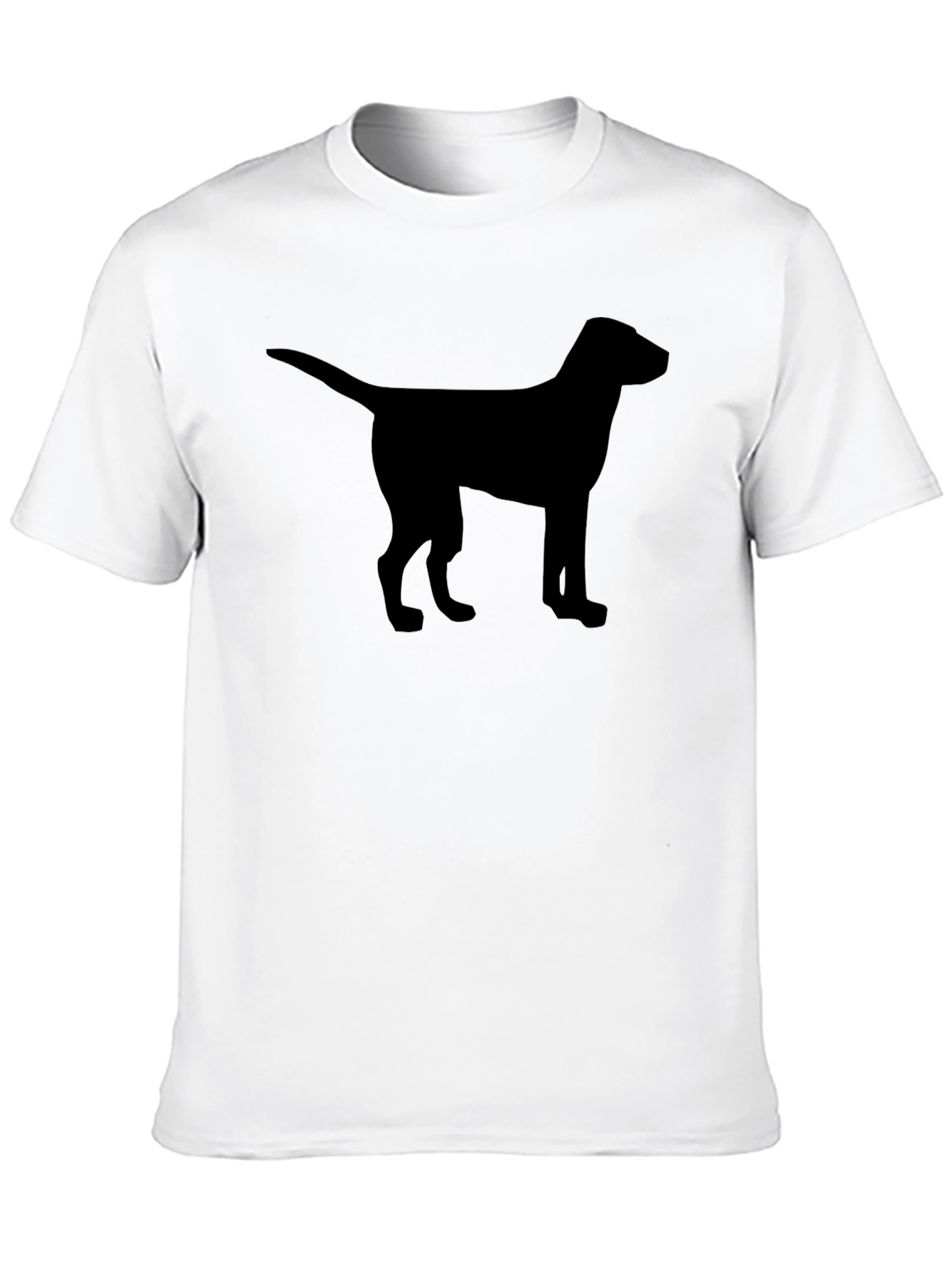 Dog Silhouette Black T-Shirt for Men