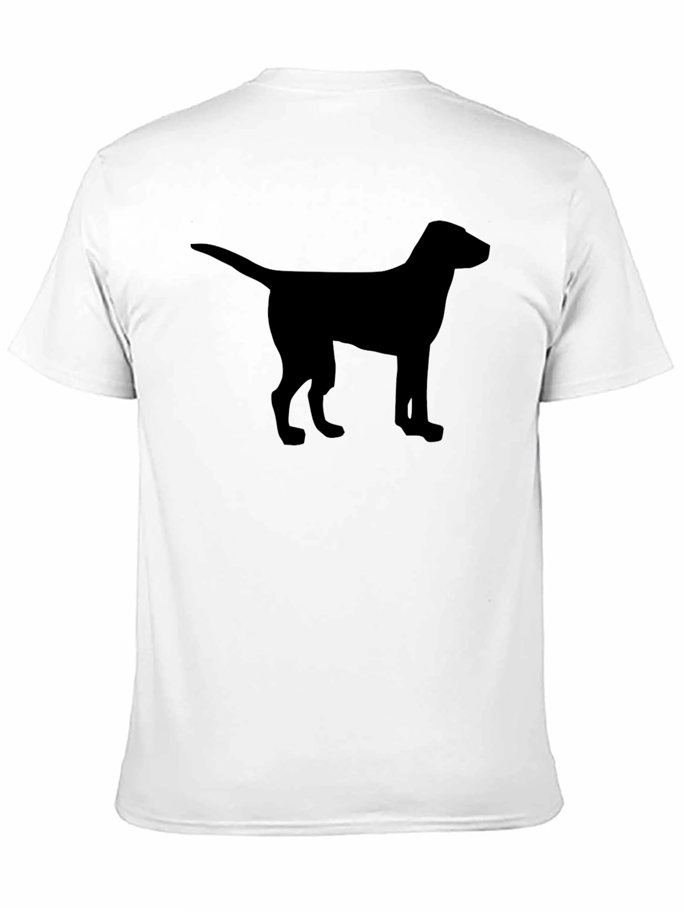 Dog Silhouette Black T-Shirt for Men