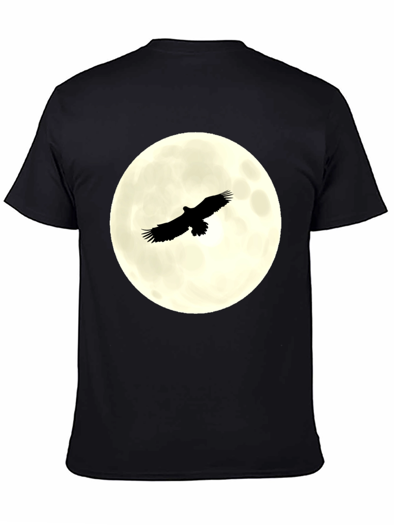 Eagle Moon Graphic T-Shirt - Black