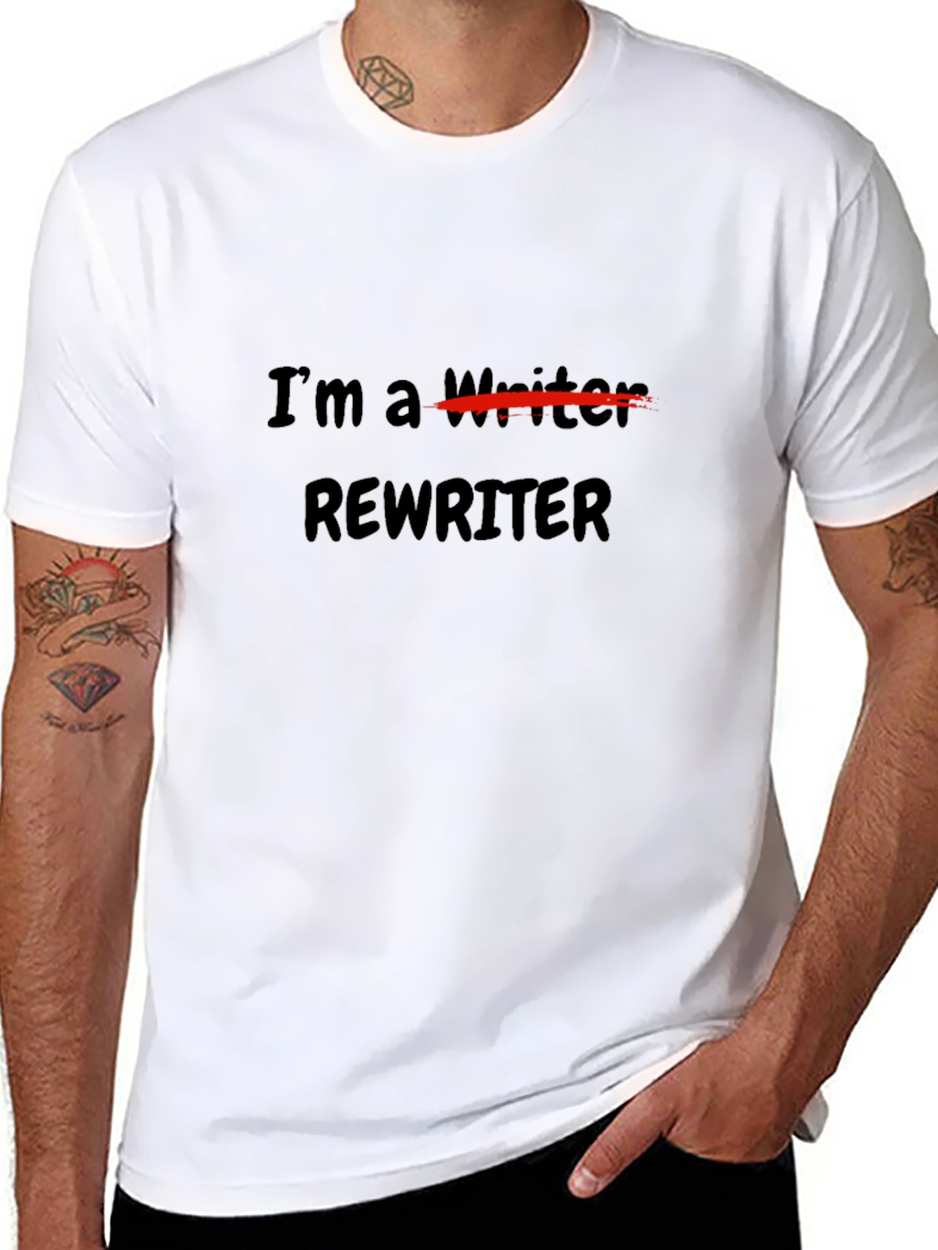 Im a Rewriter T-Shirt - Black Novelty Tee