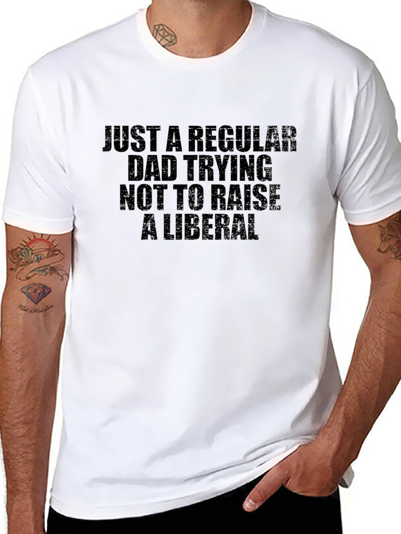 Regular Dad Anti-Liberal Slogan Graphic Tee