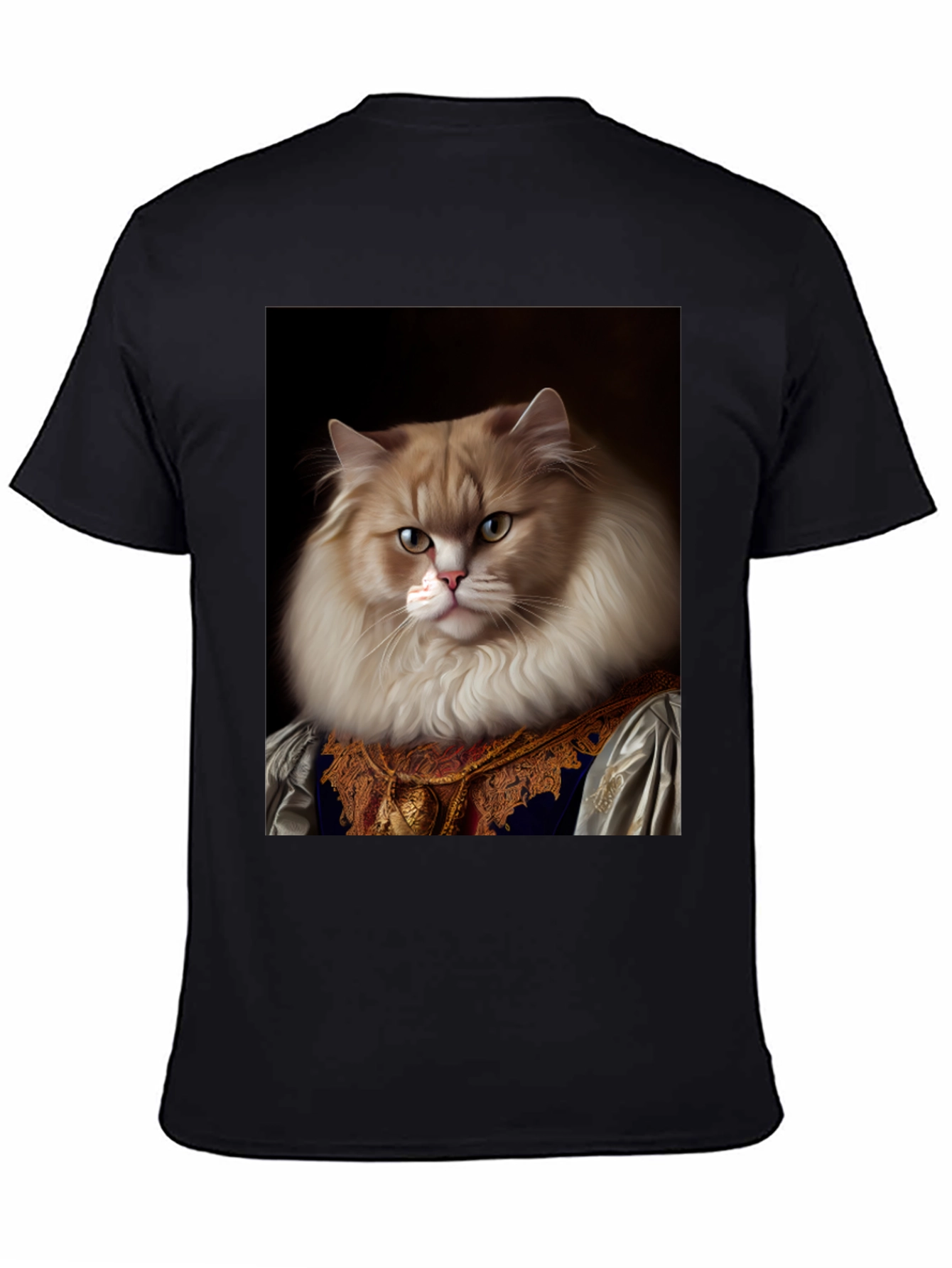 Regal Cat Portrait T-Shirt - Unique Design