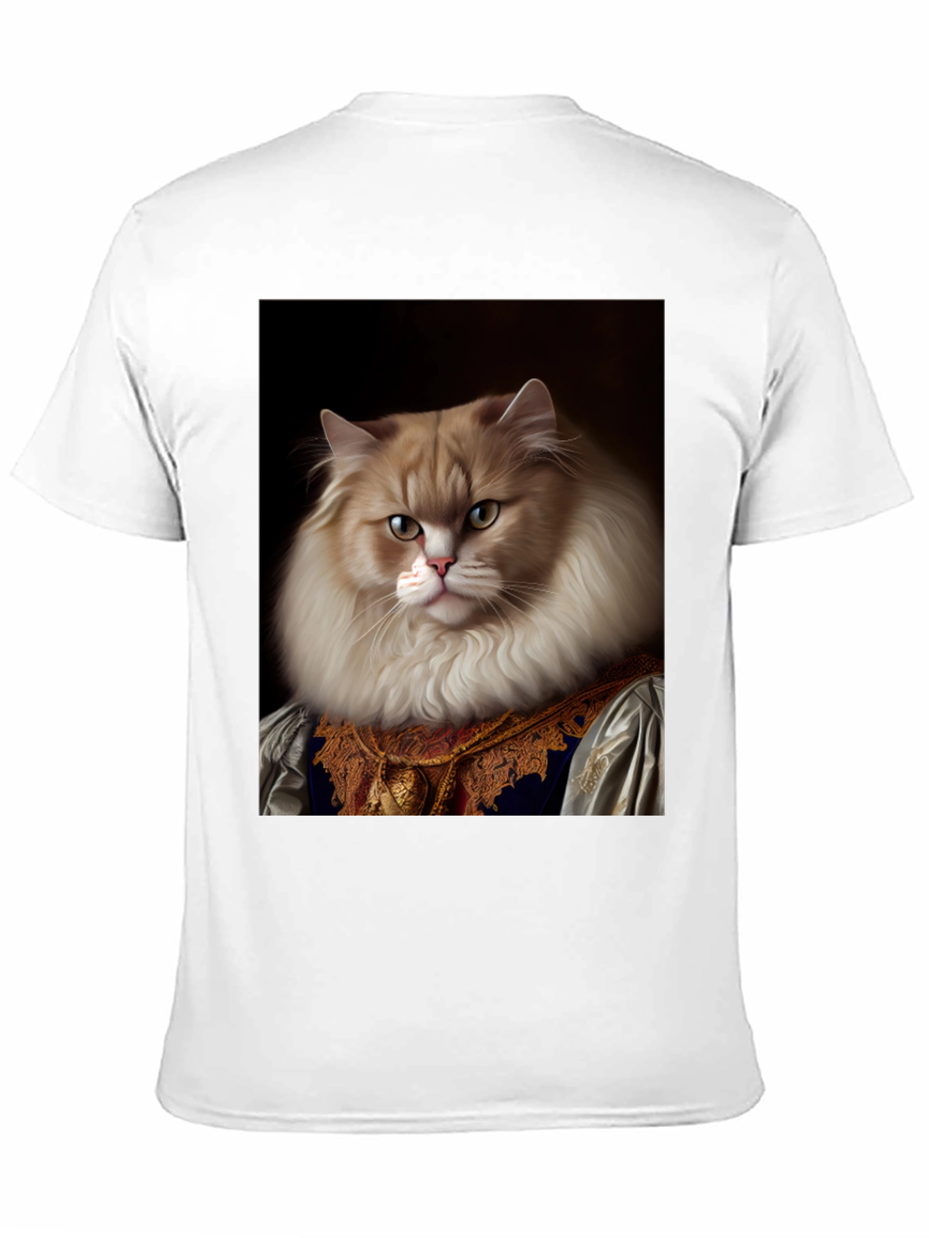 Regal Cat Portrait T-Shirt - Unique Design
