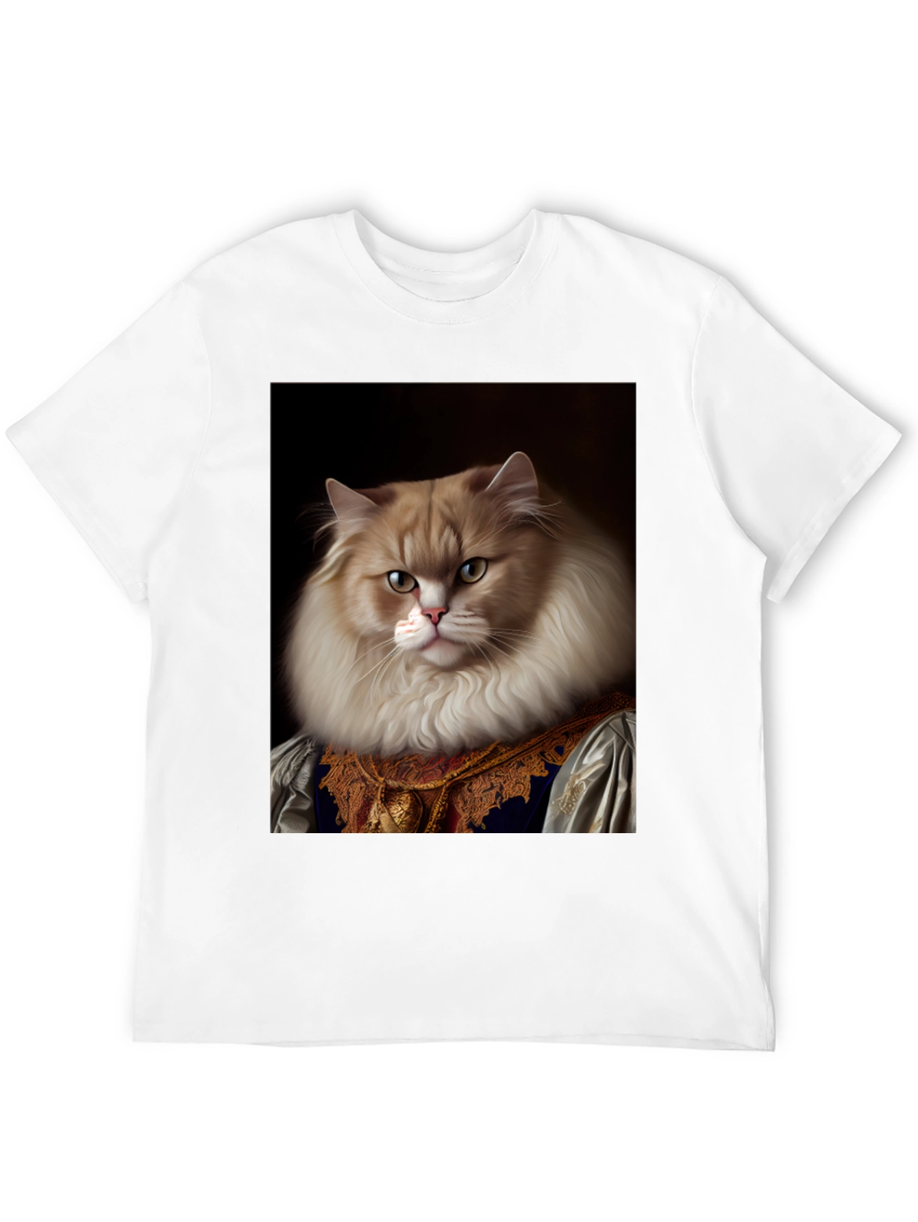 Regal Cat Portrait T-Shirt - Unique Design