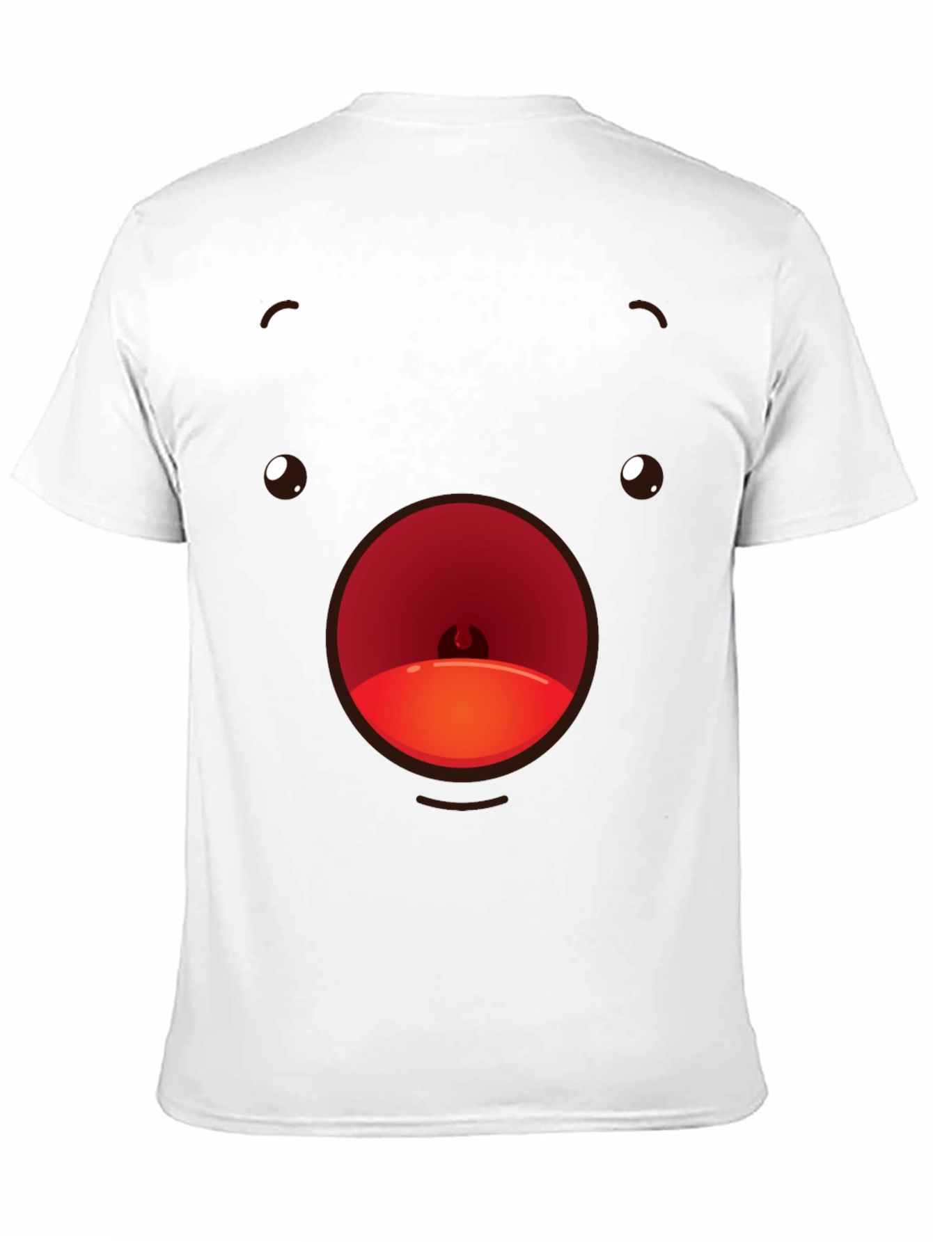 Funny Face T-Shirt Black Crew Neck Soft Cotton