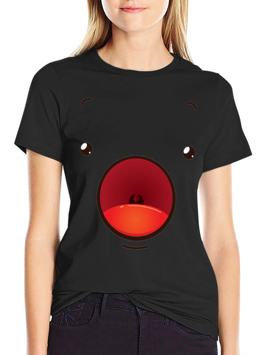 Funny Face T-Shirt Black Crew Neck Soft Cotton