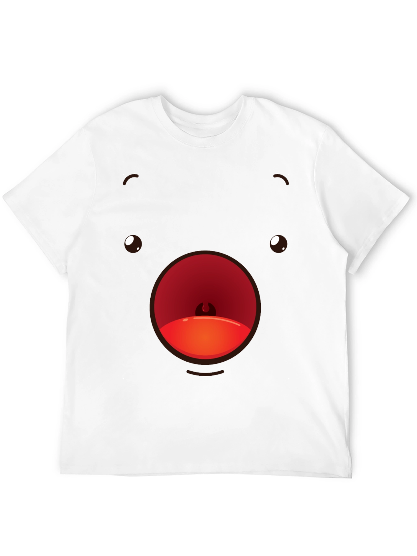 Funny Face T-Shirt Black Crew Neck Soft Cotton