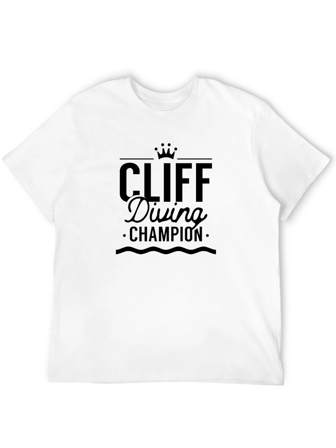 Cliff Diving Champion Black T-Shirt