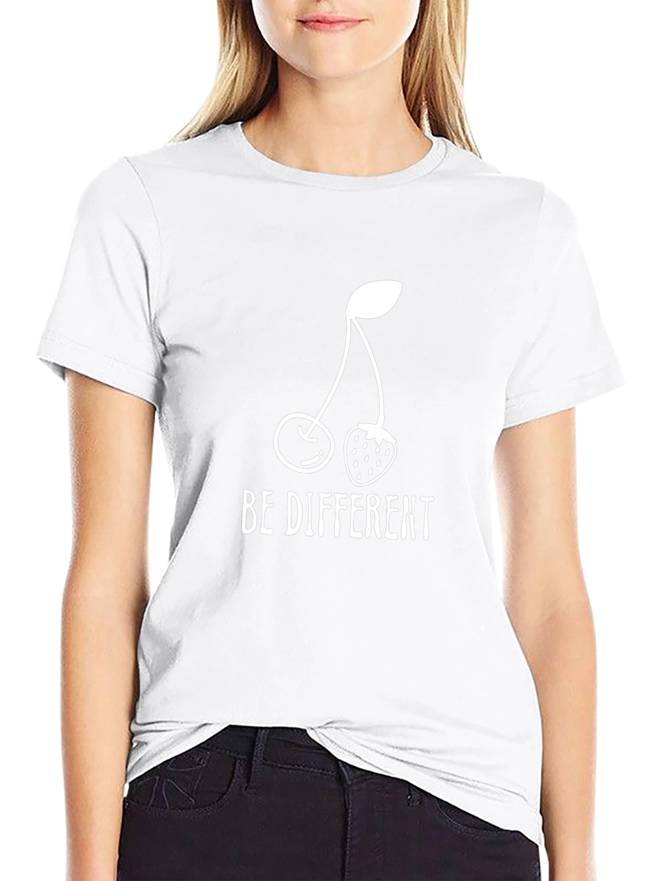 Be Different Tee: Cherry Strawberry Graphic T-Shirt