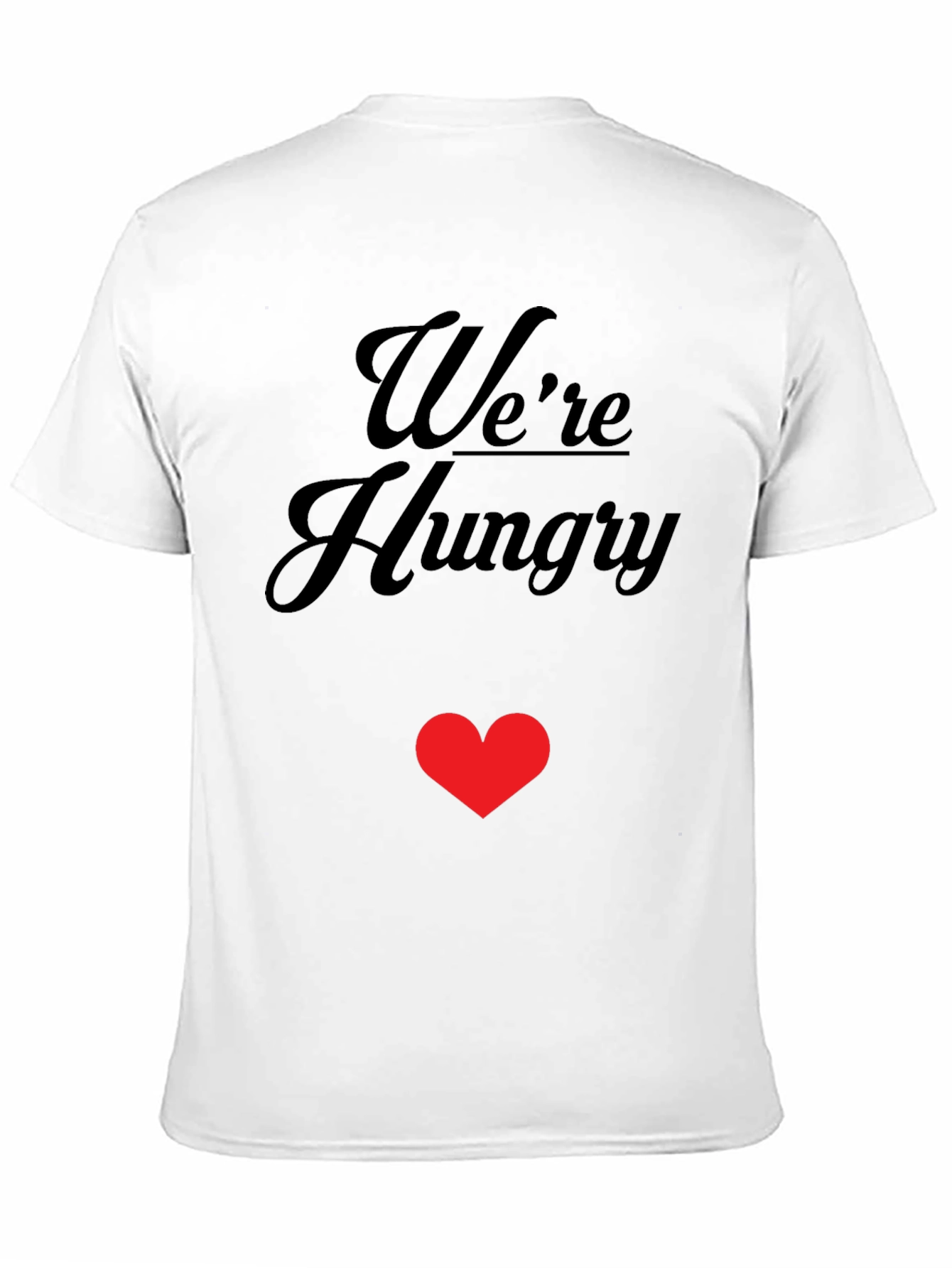 Were Hungry Heart Graphic Tee - Black Casual Shirt