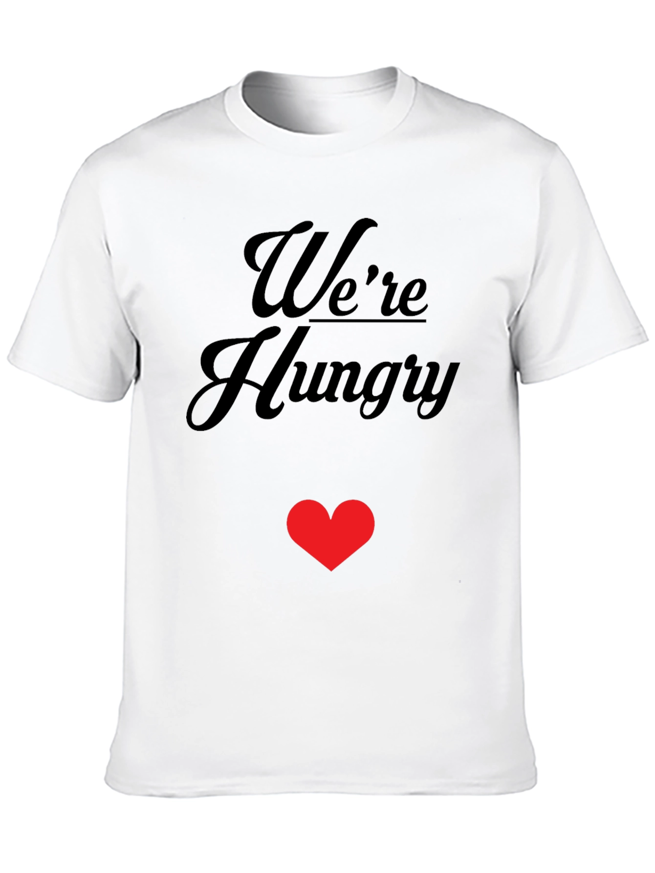 Were Hungry Heart Graphic Tee - Black Casual Shirt