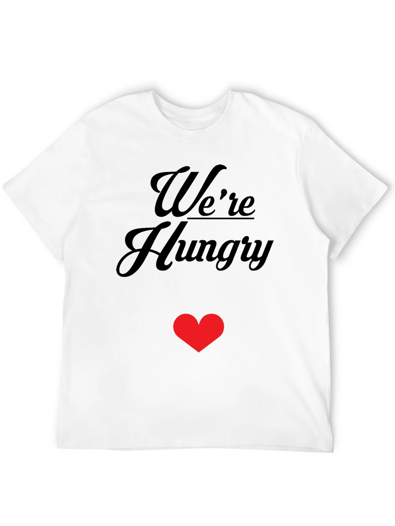 Were Hungry Heart Graphic Tee - Black Casual Shirt