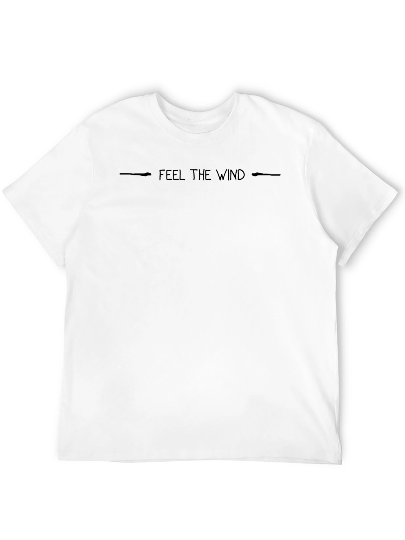 Feel the Wind Graphic Black T-Shirt