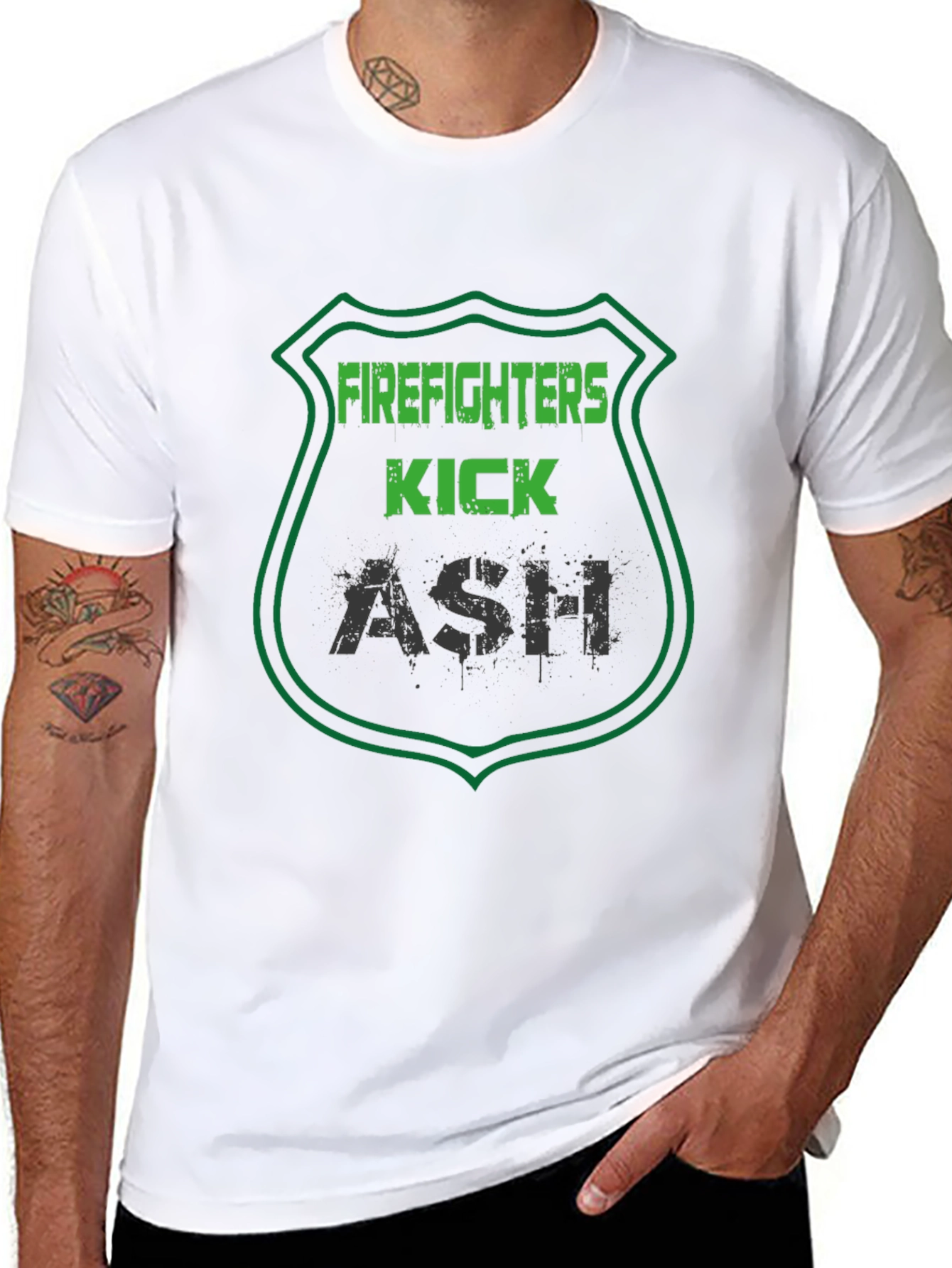 Firefighters Kick Ash T-Shirt - Graphic Tee