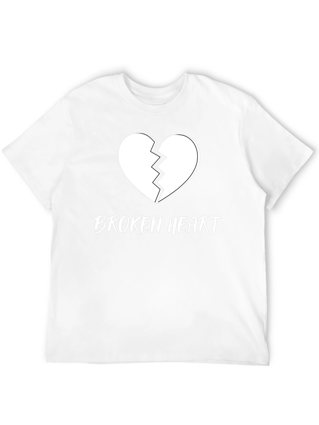 Broken Heart Graphic T-Shirt - Black Cotton Tee