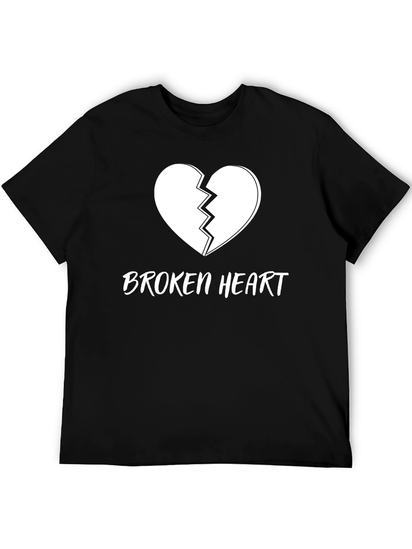 Broken Heart Graphic T-Shirt - Black Cotton Tee