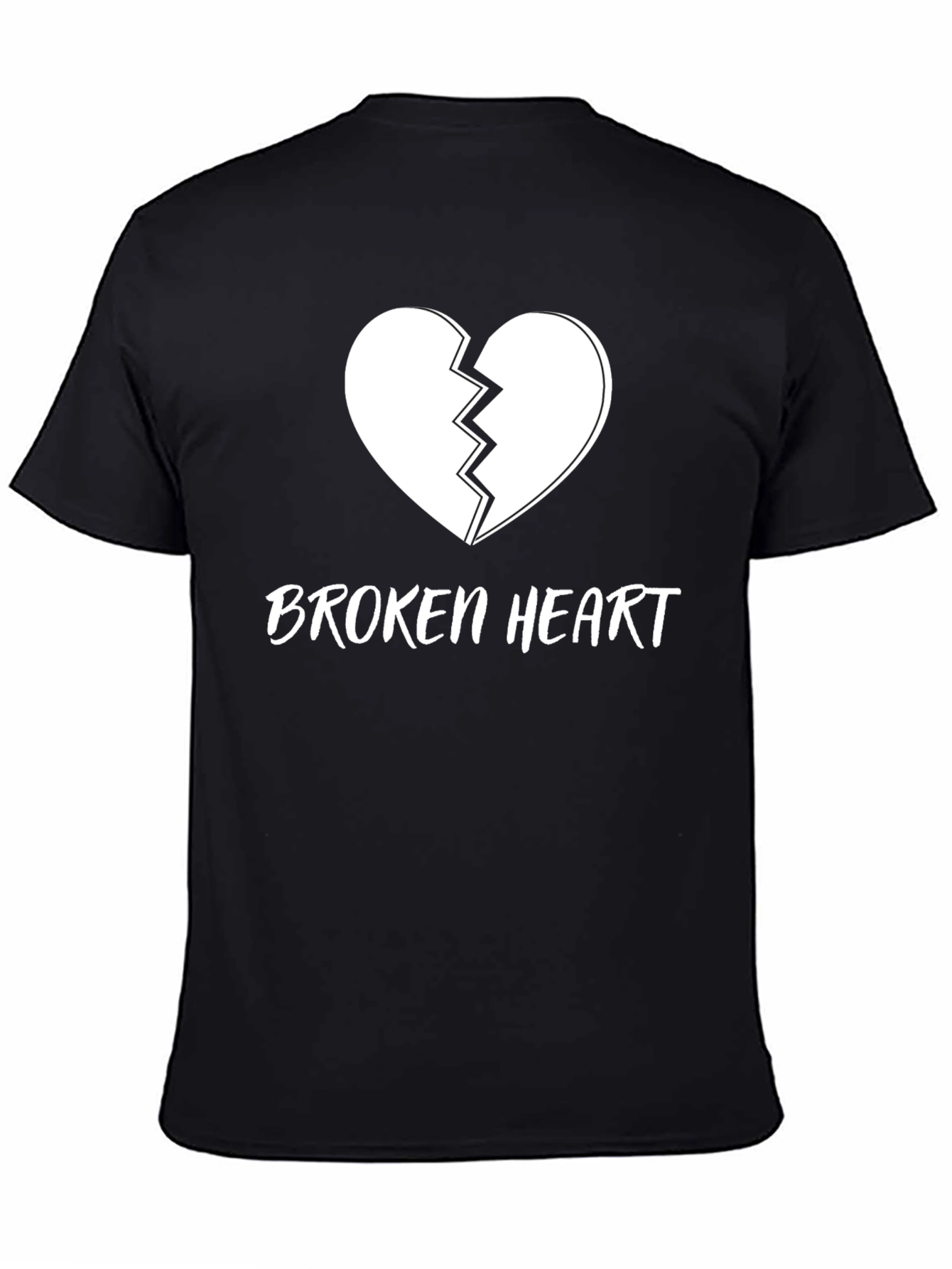 Broken Heart Graphic T-Shirt - Black Cotton Tee
