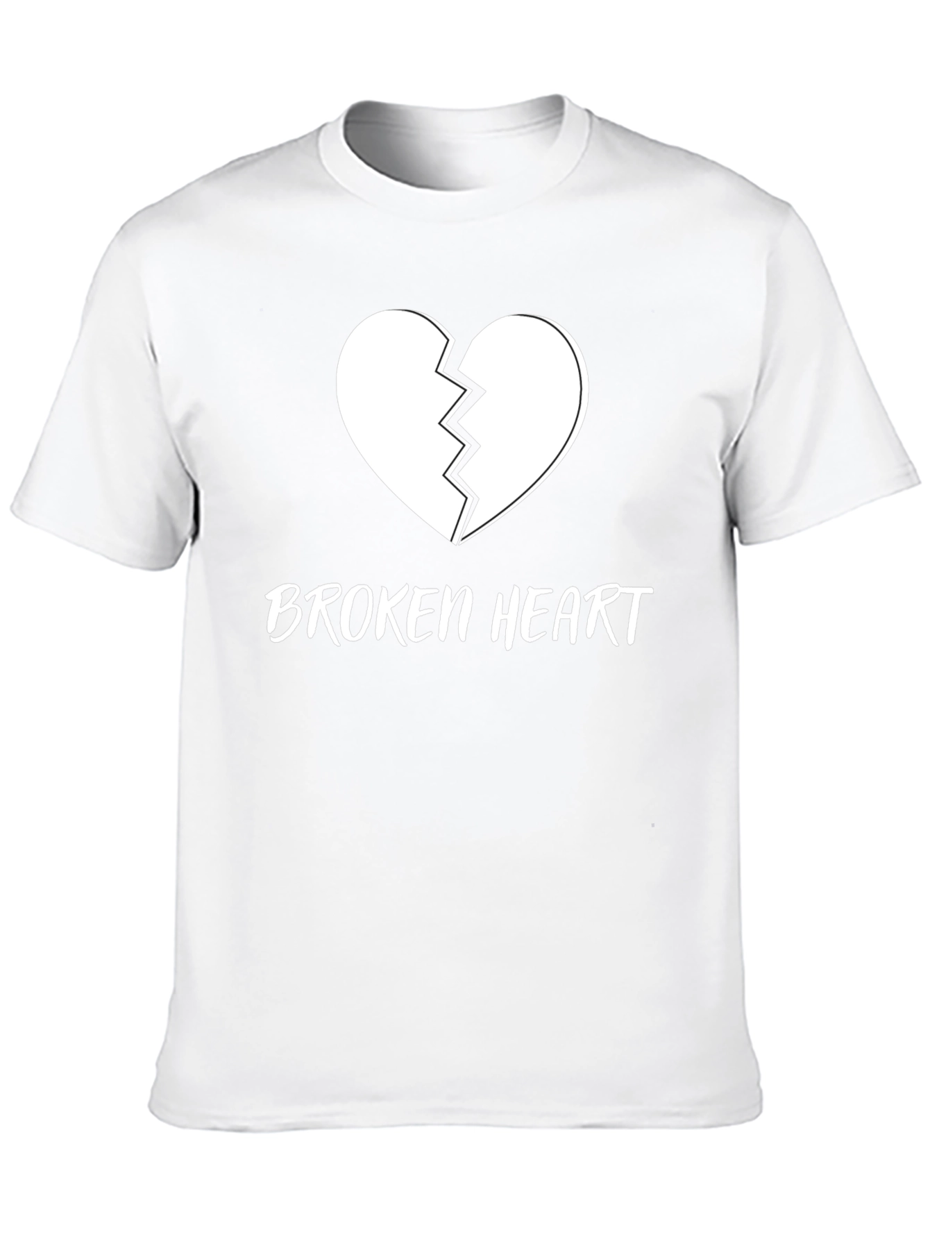 Broken Heart Graphic T-Shirt - Black Cotton Tee