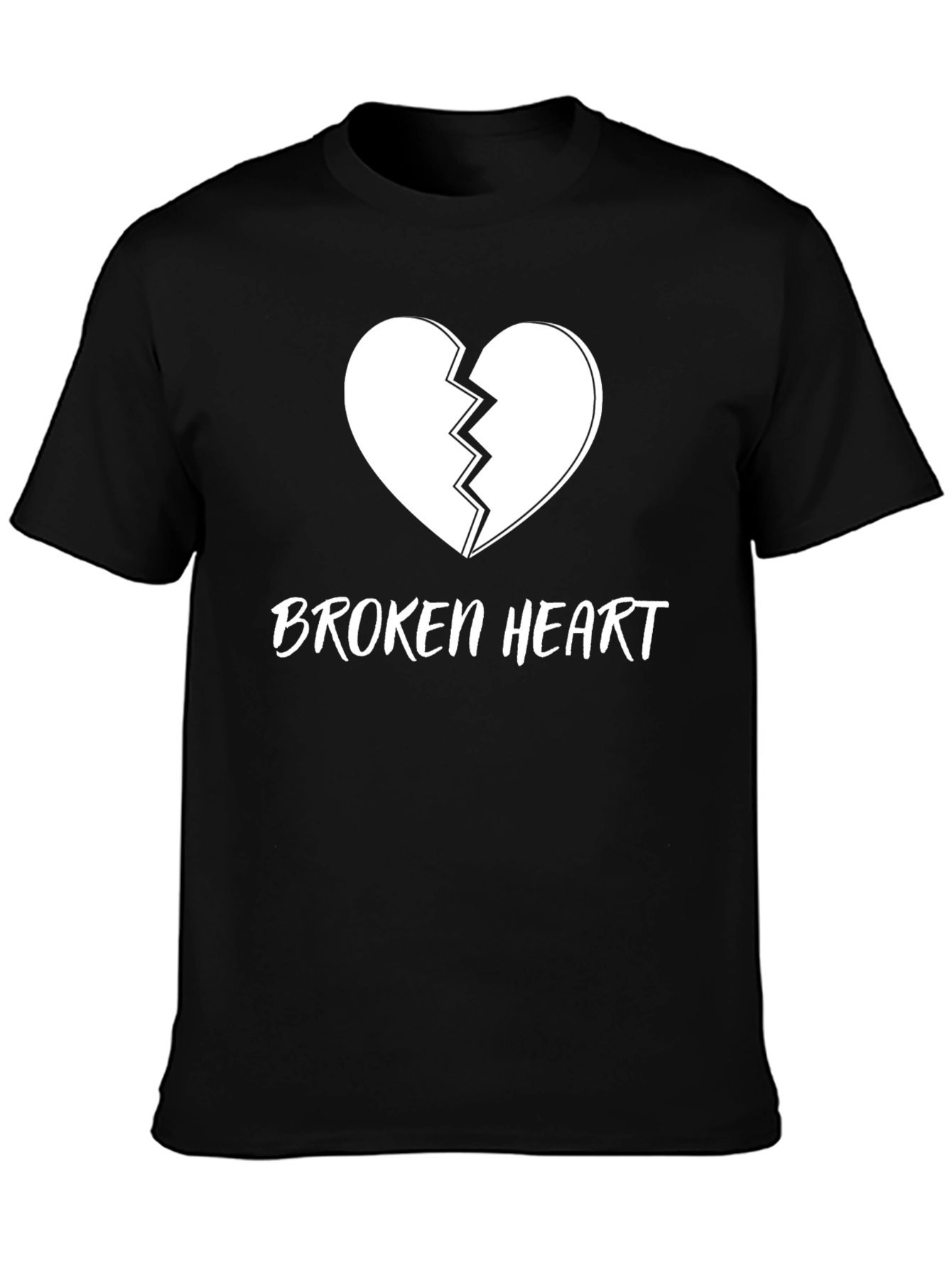 Broken Heart Graphic T-Shirt - Black Cotton Tee