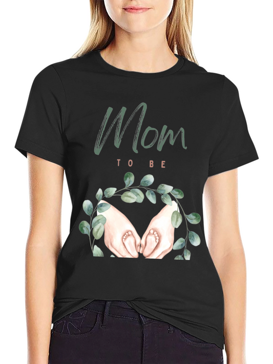 Mom To Be T-Shirt - Baby Feet Pregnancy Announcement Tee