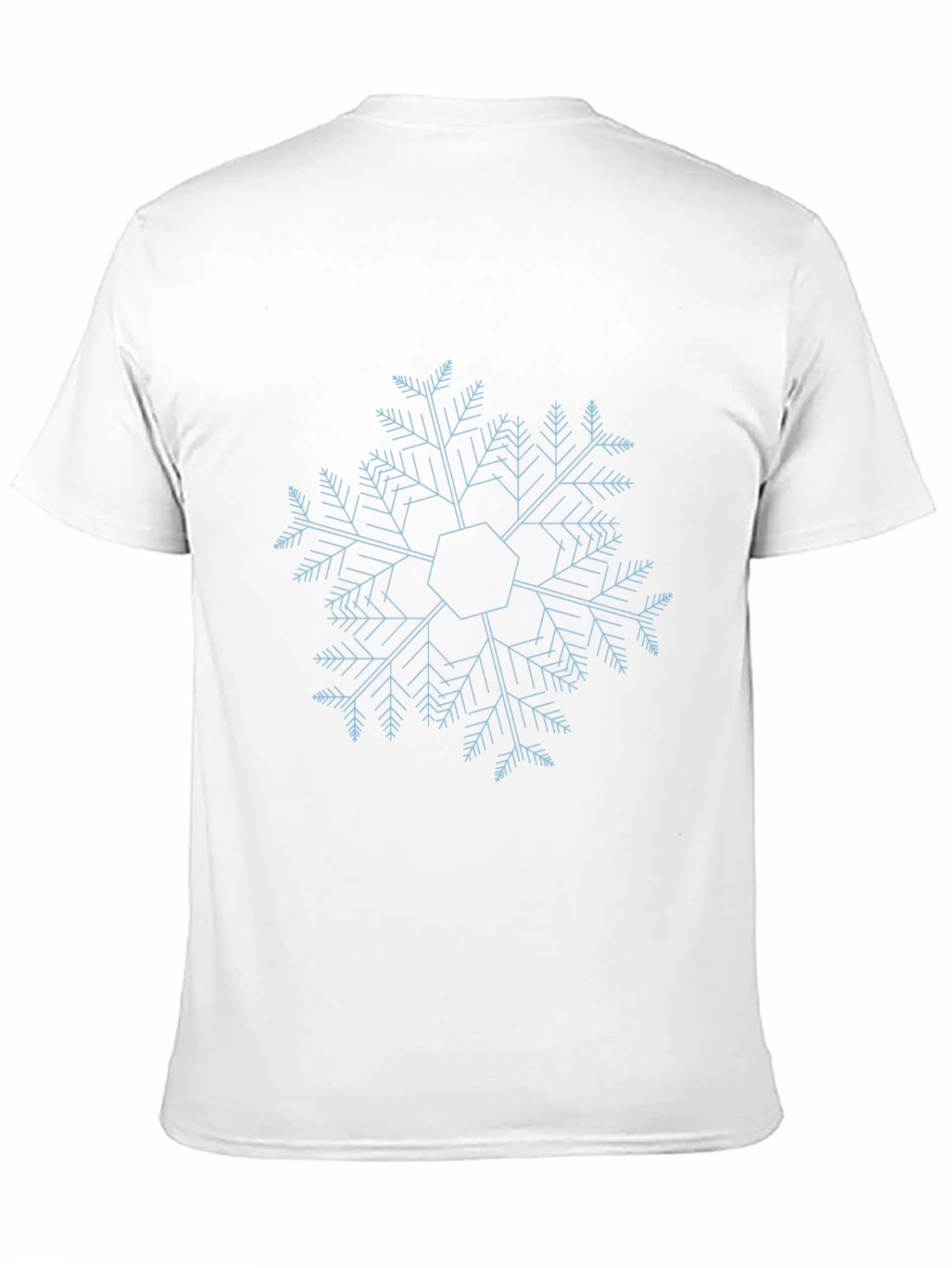 Geometric Snowflake Graphic Tee - Modern Winter Style