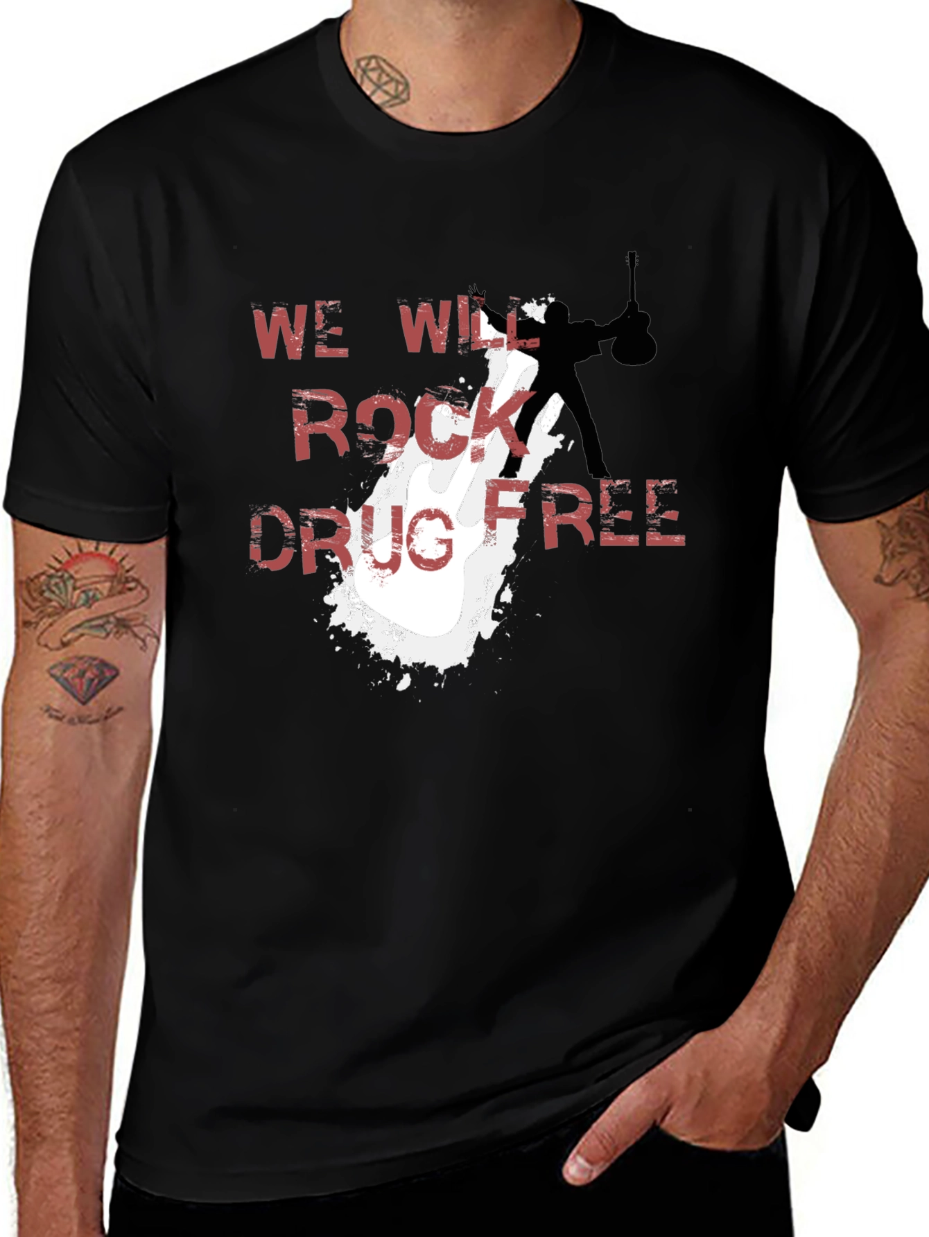 We Will Rock Drug Free T-Shirt