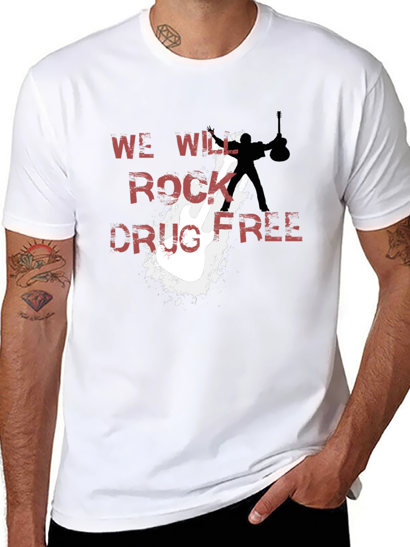 We Will Rock Drug Free T-Shirt