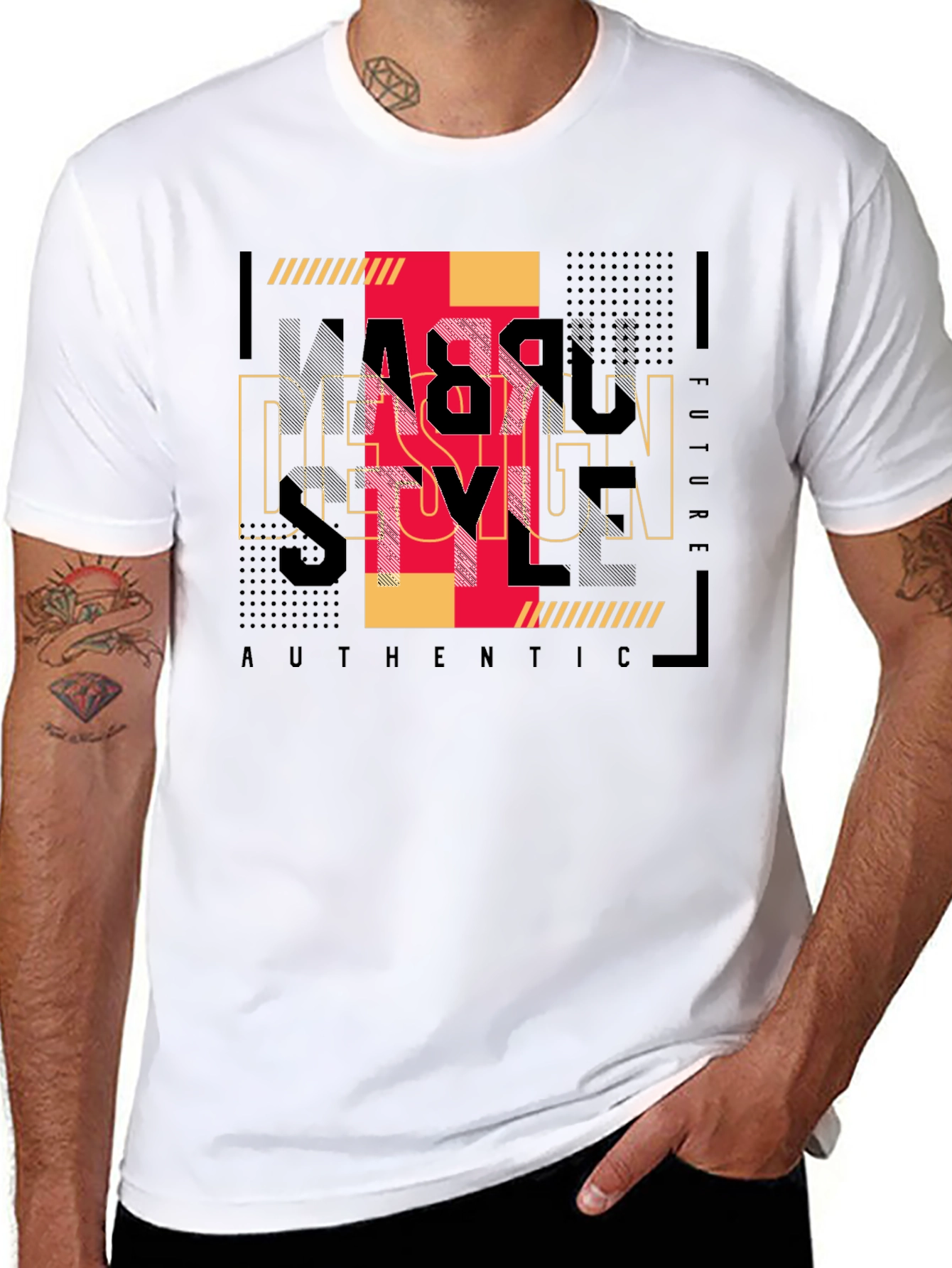 Stylish Graphic Print Black T-Shirt