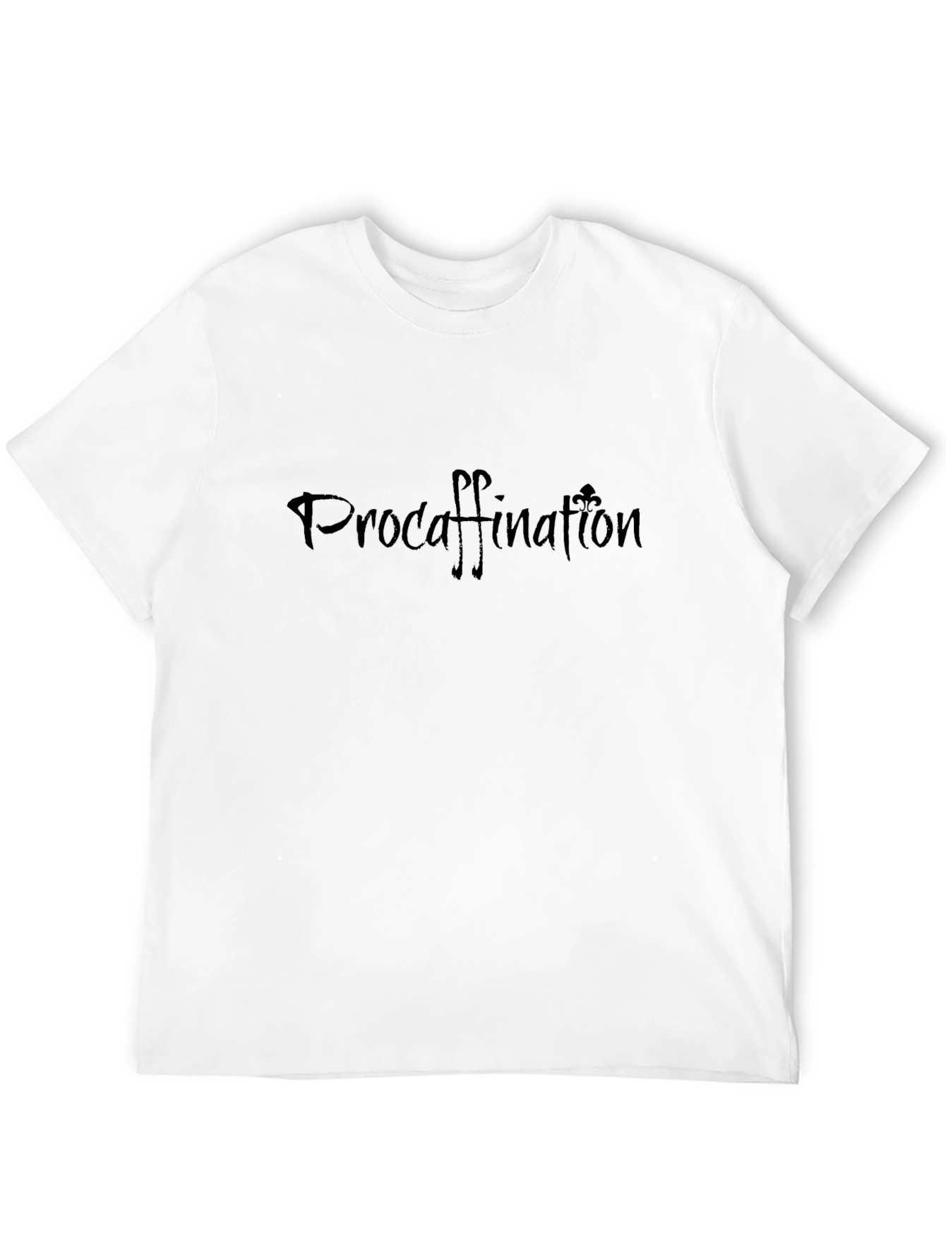 Procaffination Graphic Tee - Black Cotton Blend