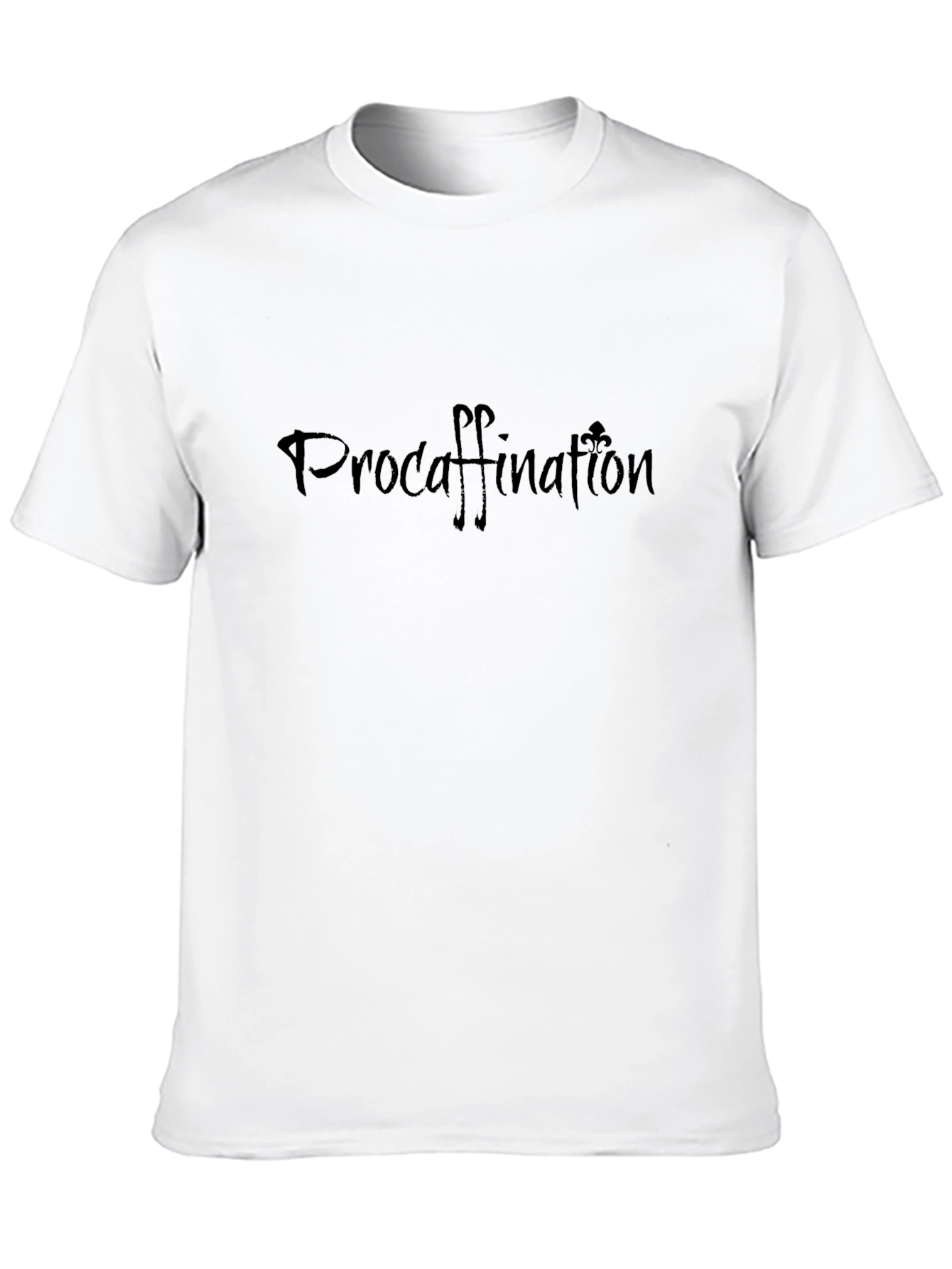 Procaffination Graphic Tee - Black Cotton Blend