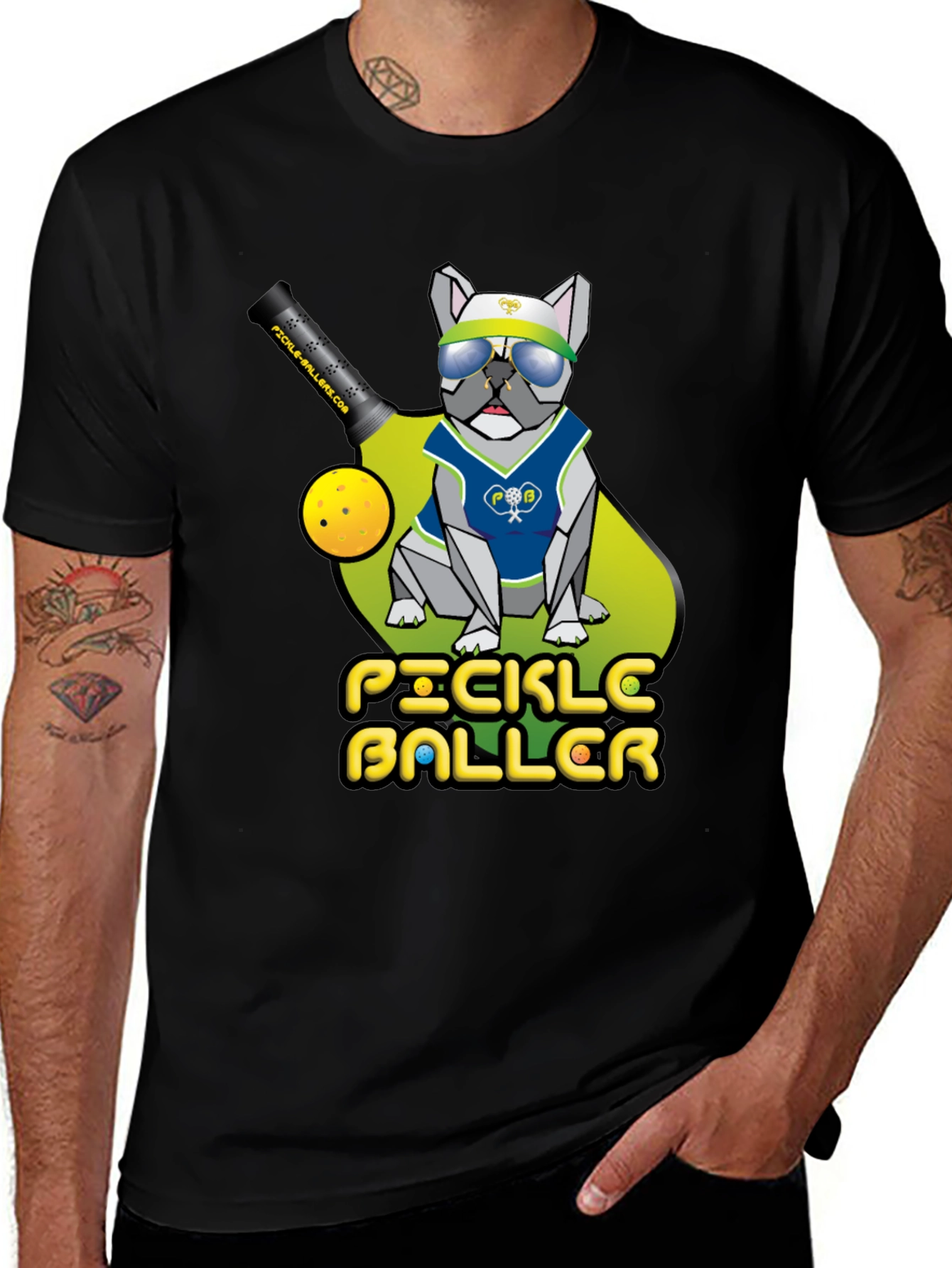 Pickleballer Bulldog T-Shirt - Ace the Court in Style!