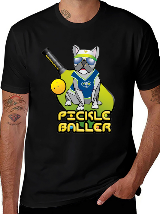 Pickleballer Bulldog T-Shirt - Ace the Court in Style!