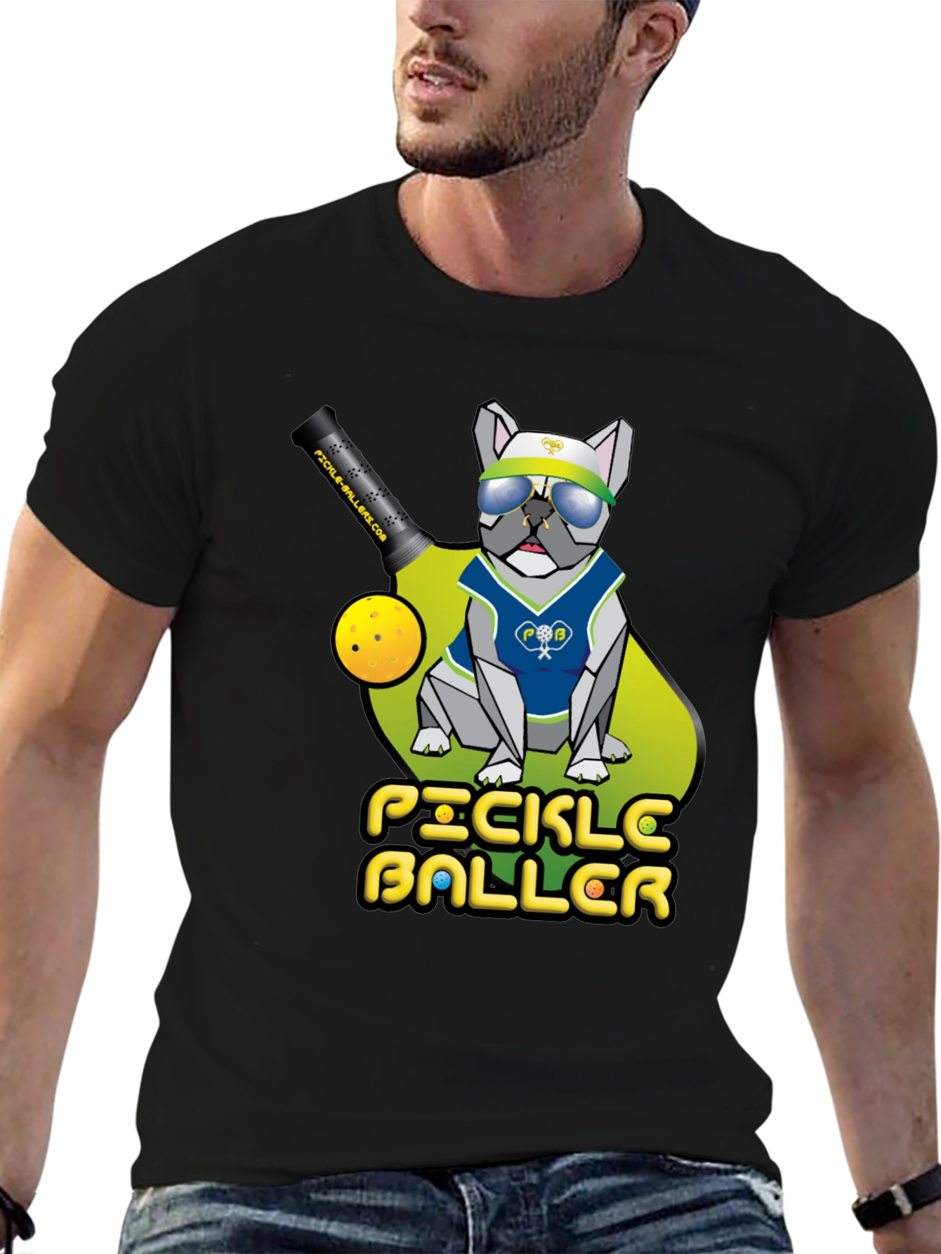 Pickleballer Bulldog T-Shirt - Ace the Court in Style!