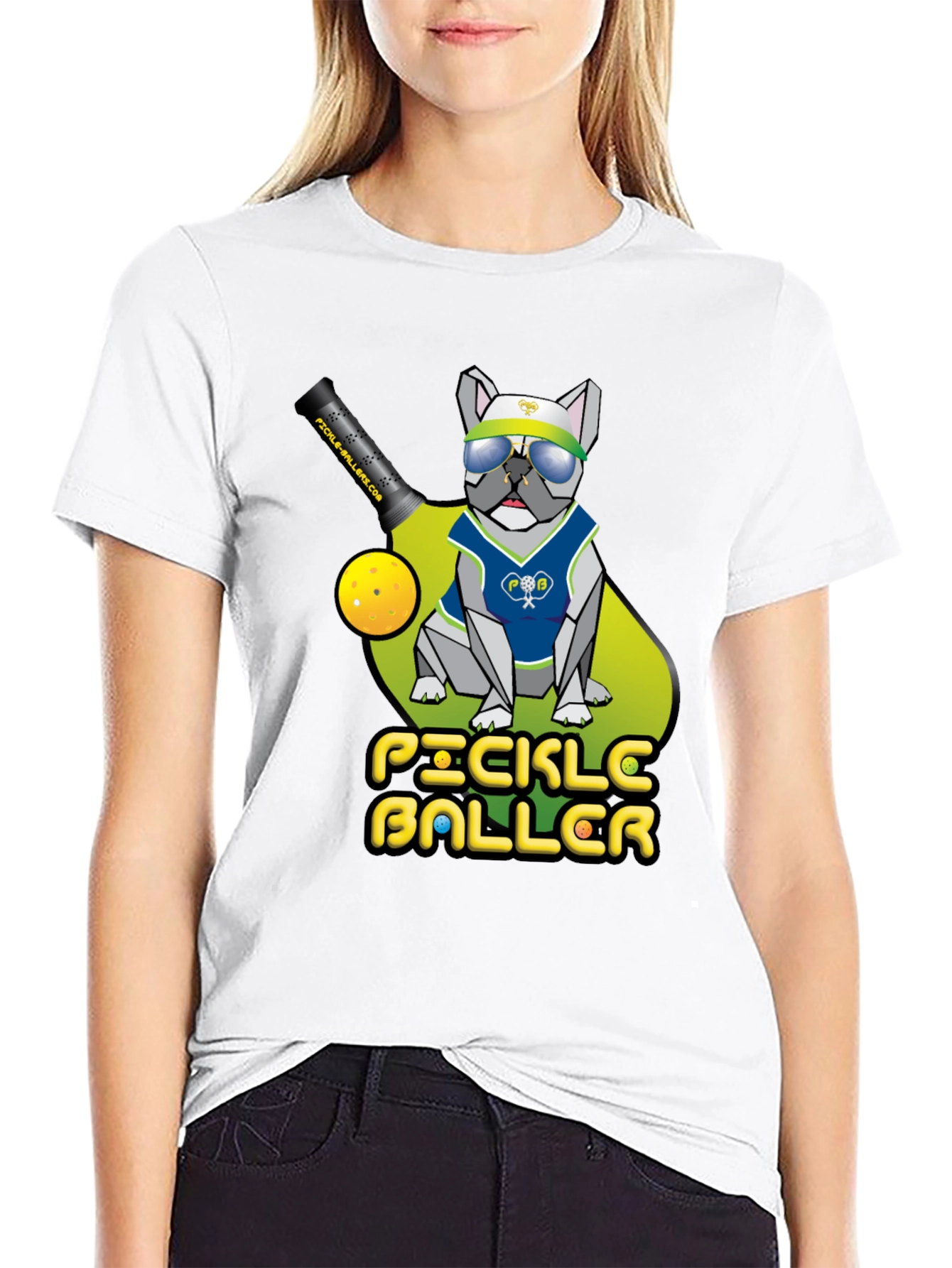 Pickleballer Bulldog T-Shirt - Ace the Court in Style!