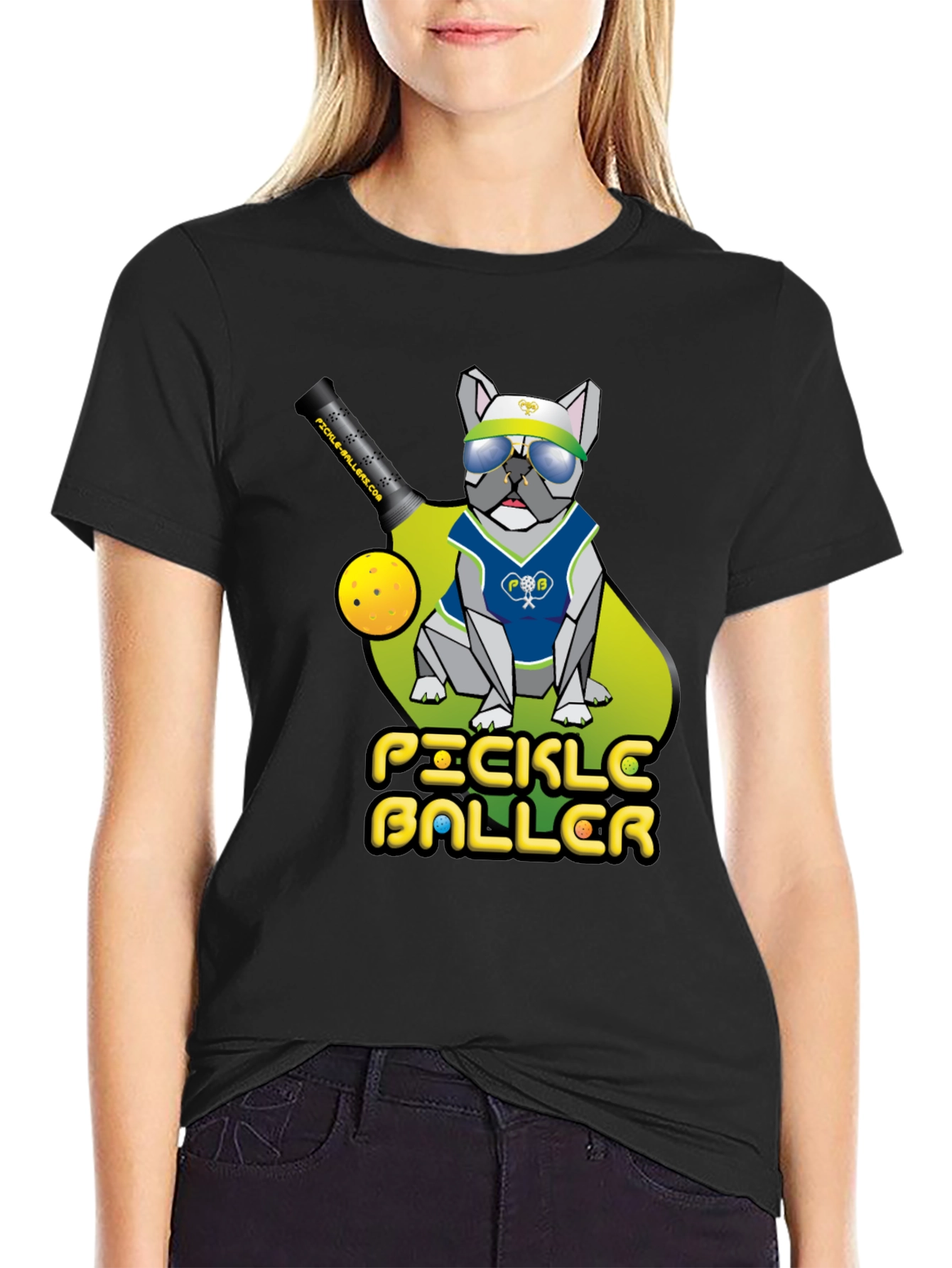 Pickleballer Bulldog T-Shirt - Ace the Court in Style!