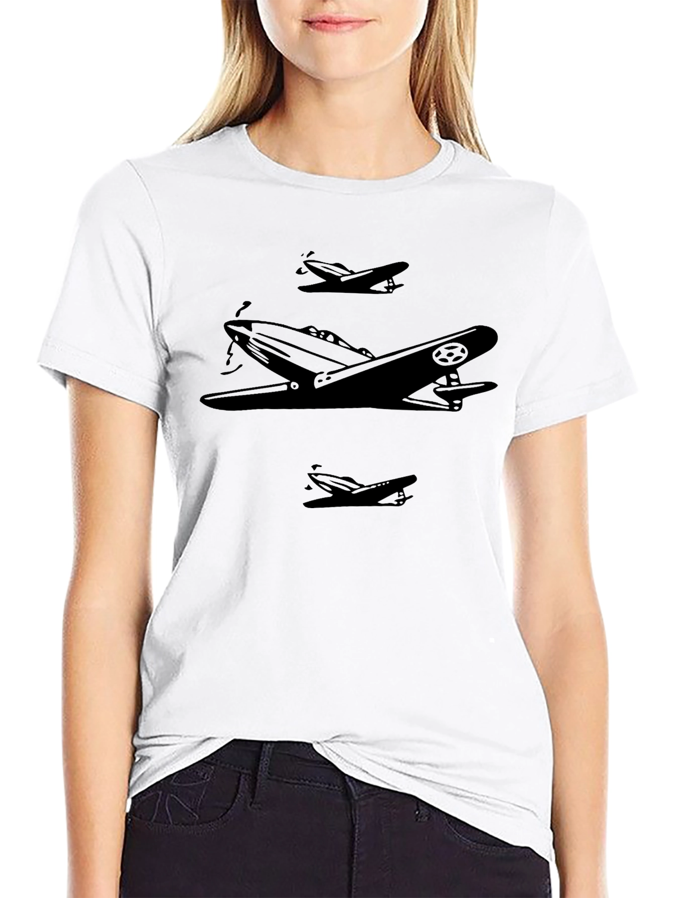Pilot Plane Graphic Tee - Black T-Shirt