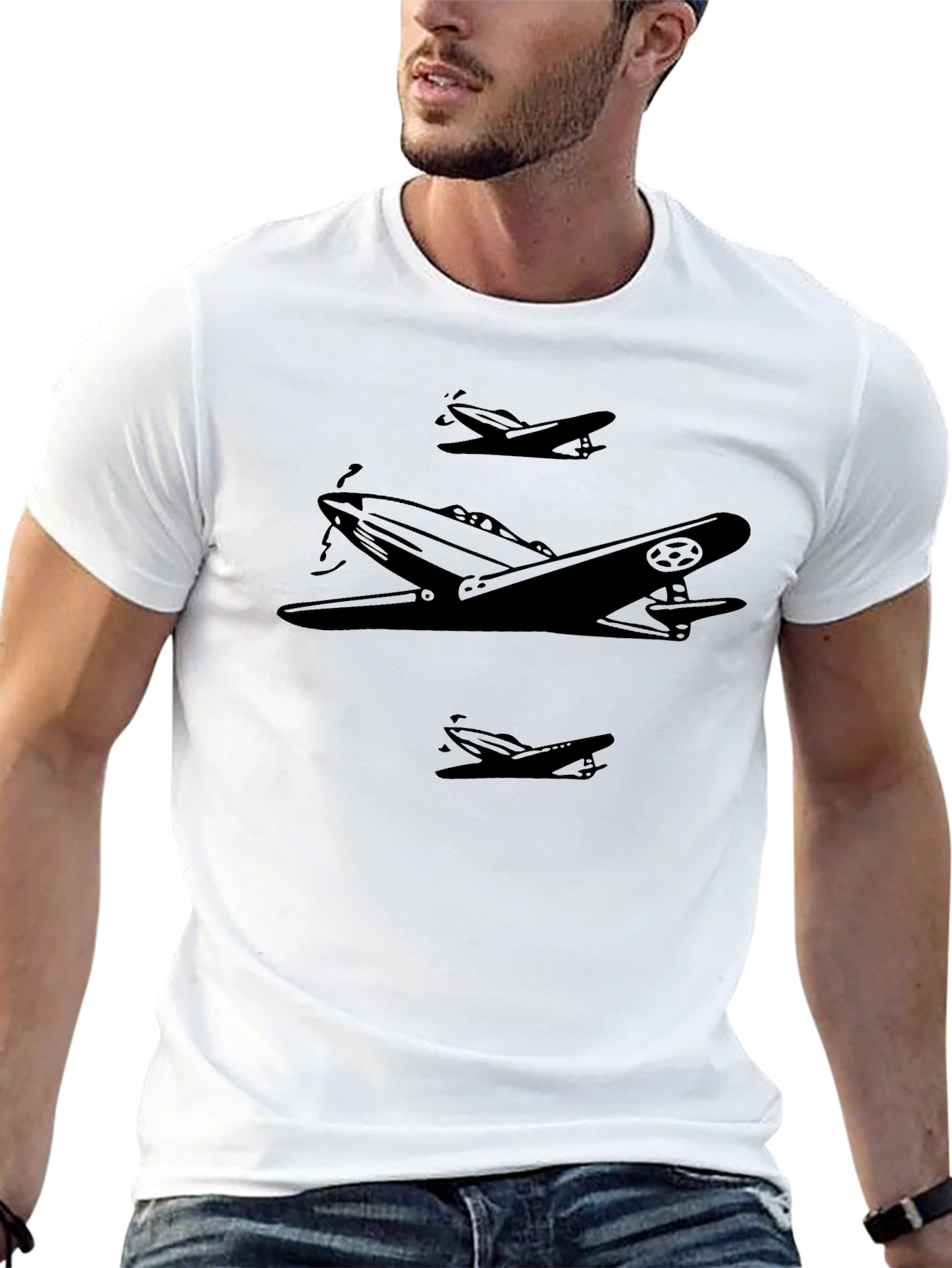 Pilot Plane Graphic Tee - Black T-Shirt
