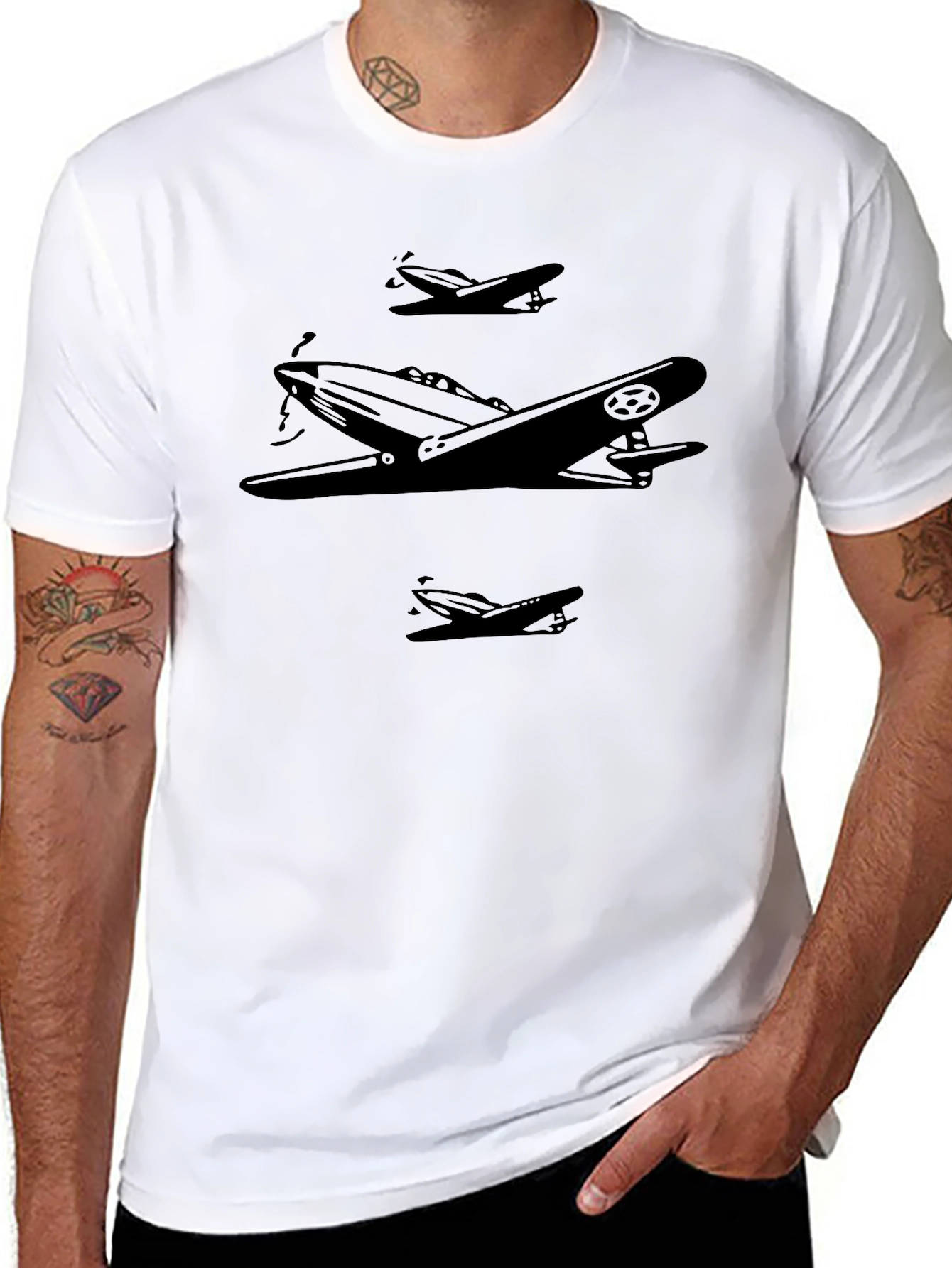 Pilot Plane Graphic Tee - Black T-Shirt