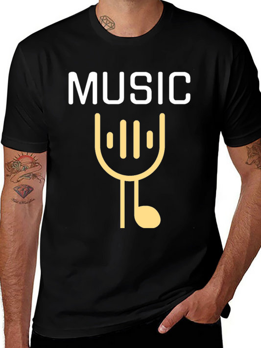 Music Note Graphic Tee - Stylish & Comfortable Cotton Blend