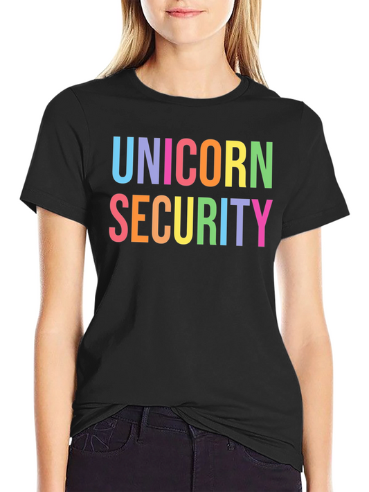 Unicorn Security T-Shirt - Black Cotton Blend