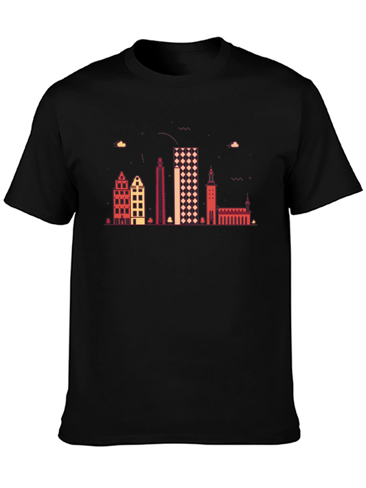 Retro Skyline Graphic Tee - Cityscape T-Shirt