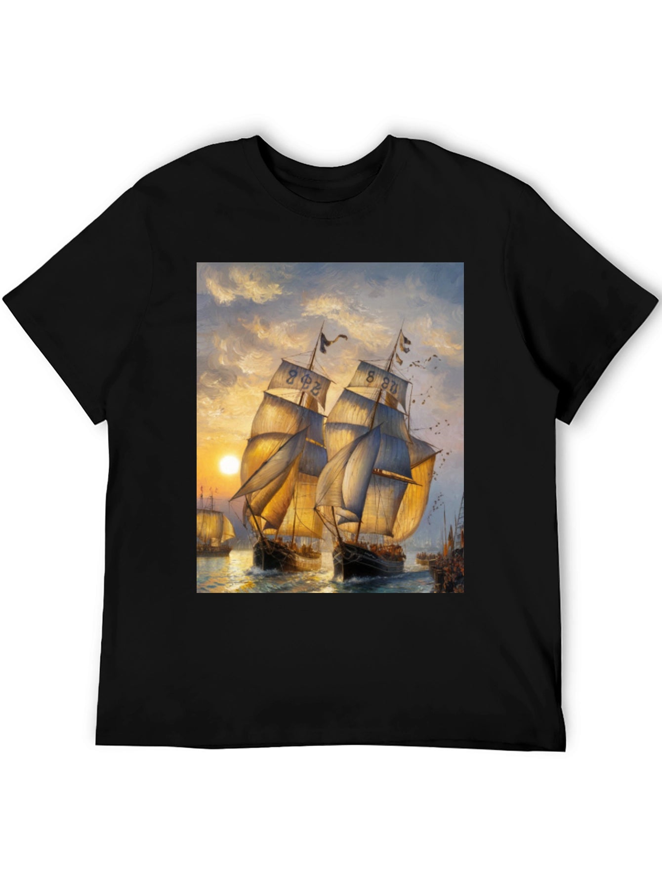 Sailing Ship Art Graphic T-Shirt