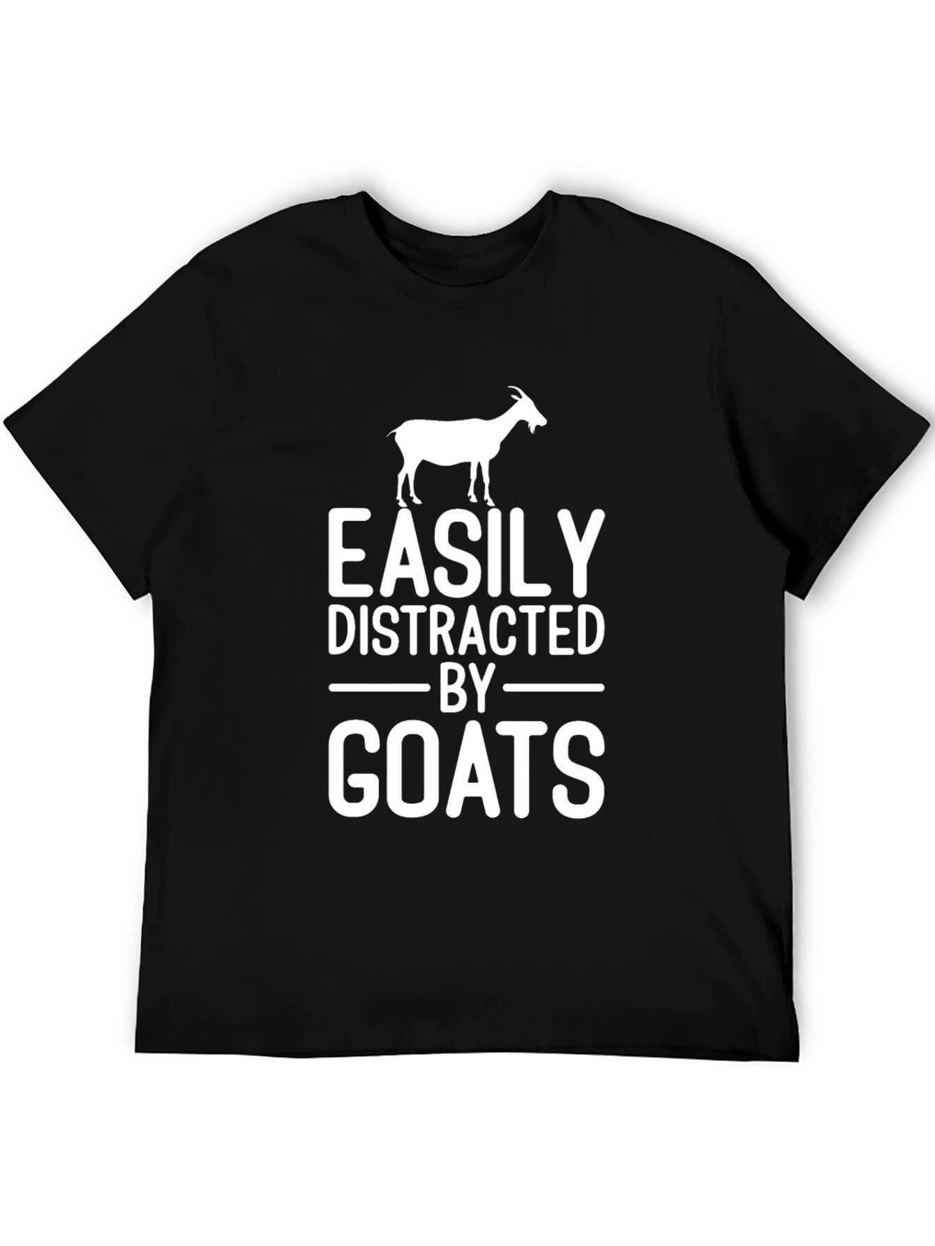 Easily Distracted by Goats Funny Graphic Tee