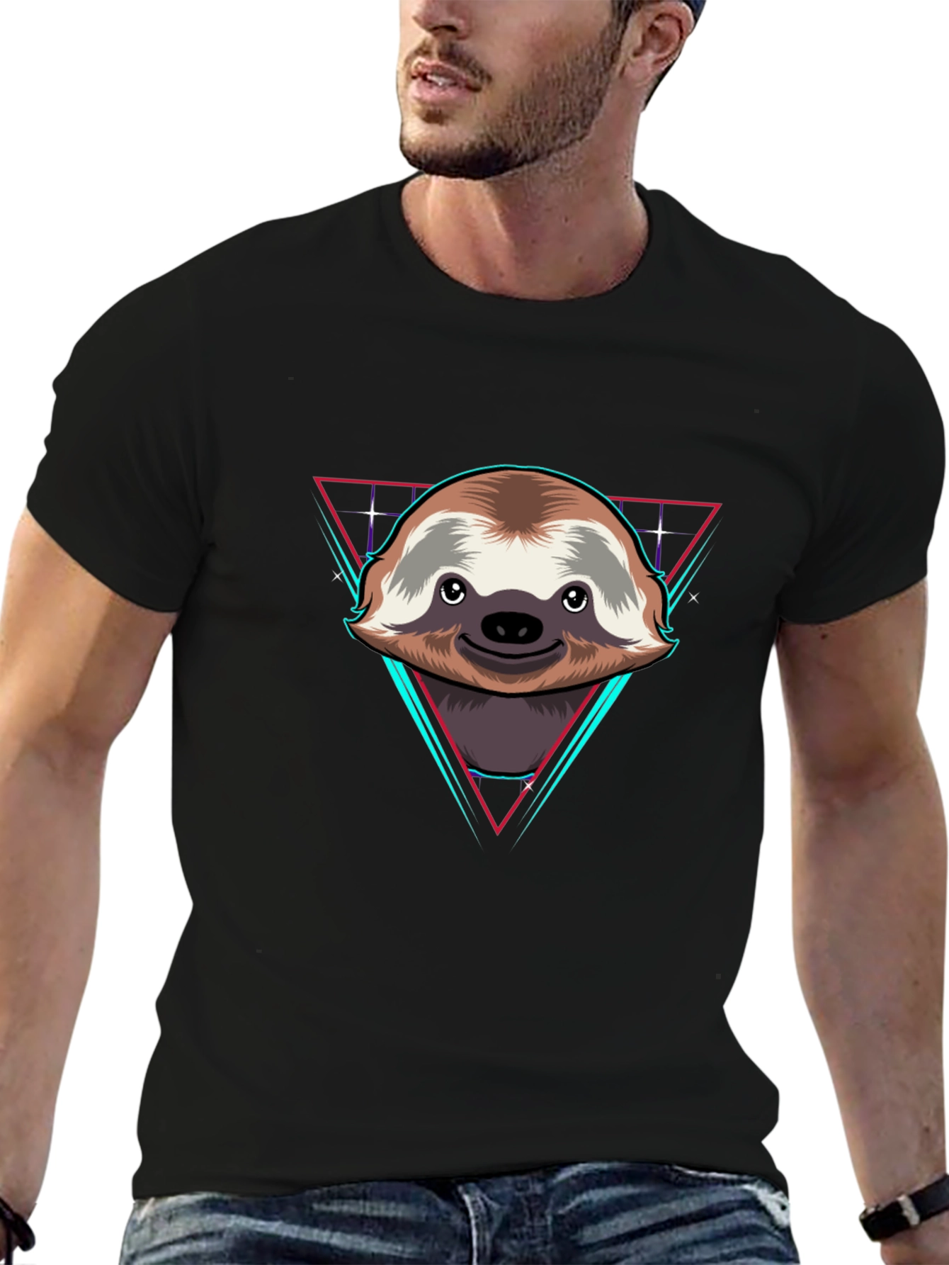 Sloth Graphic Tee - Cool Retro Style