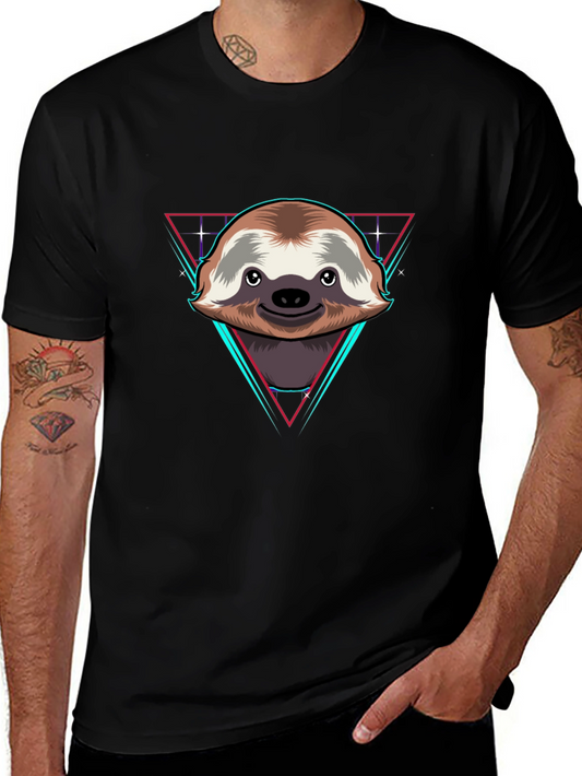 Sloth Graphic Tee - Cool Retro Style