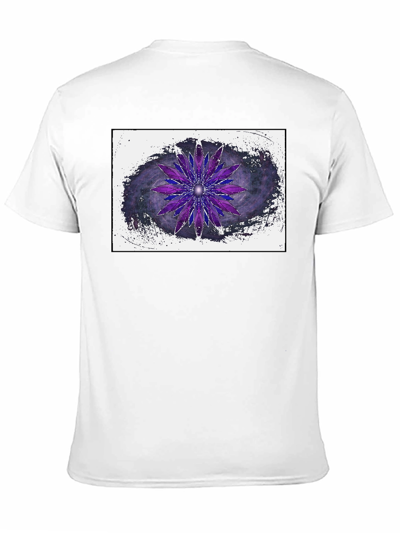 Abstract Purple Flower Graphic T-Shirt