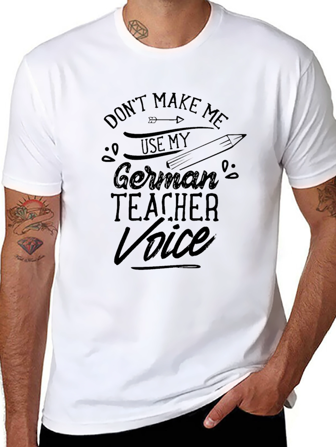 German Teacher Voice Black T-Shirt