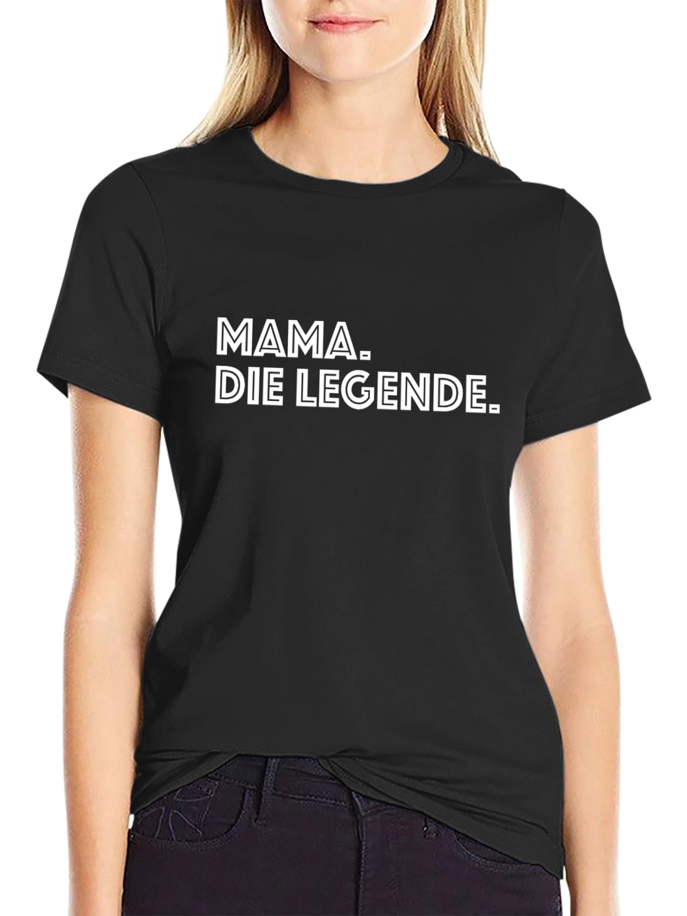 Mama Die Legende Graphic Tee - Black
