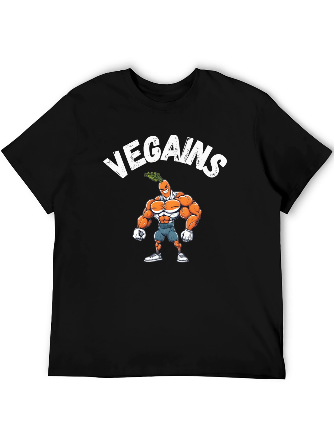 Vegains T-Shirt - Vegan Muscle Carrot Tee